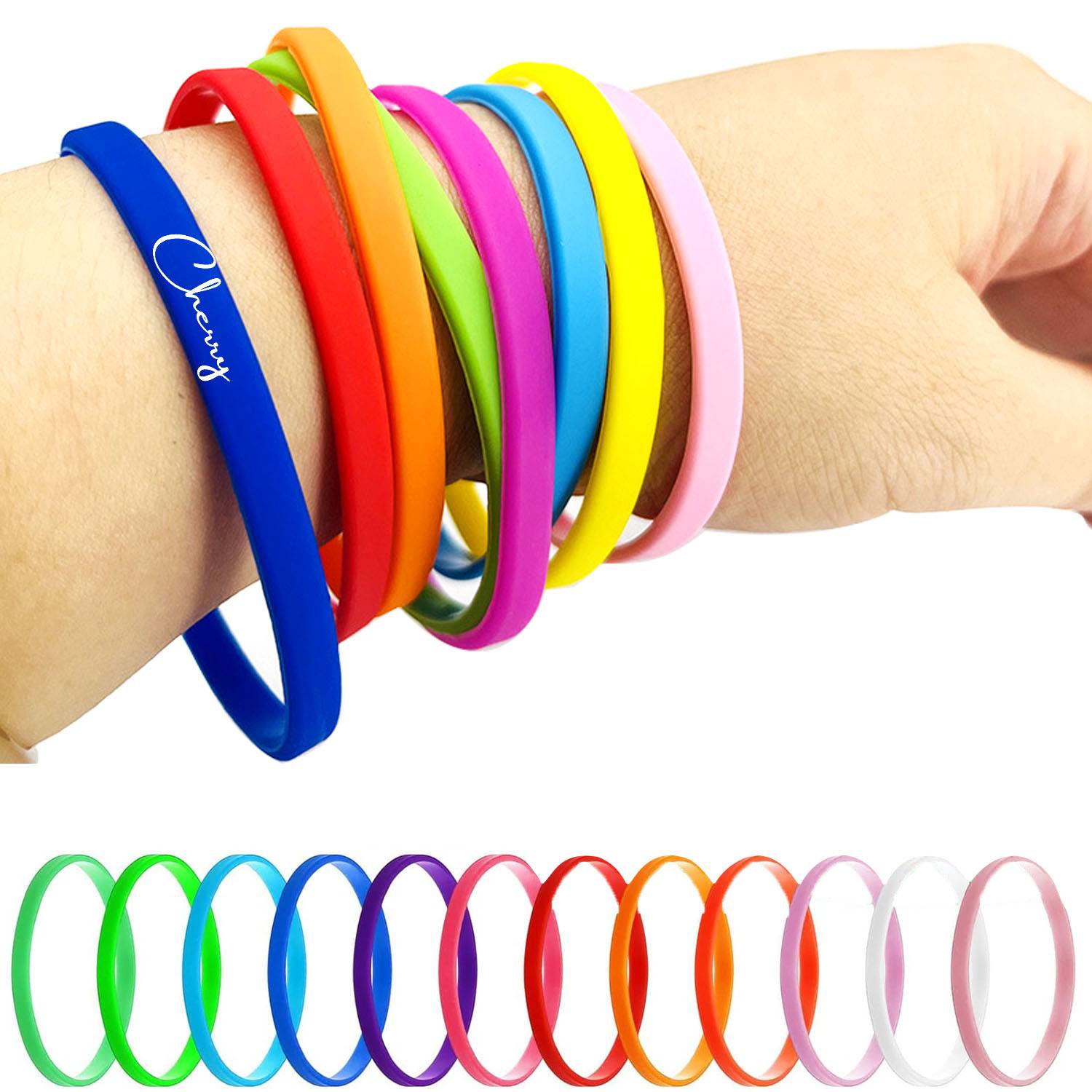 5MM wide silicone luminous bracelet