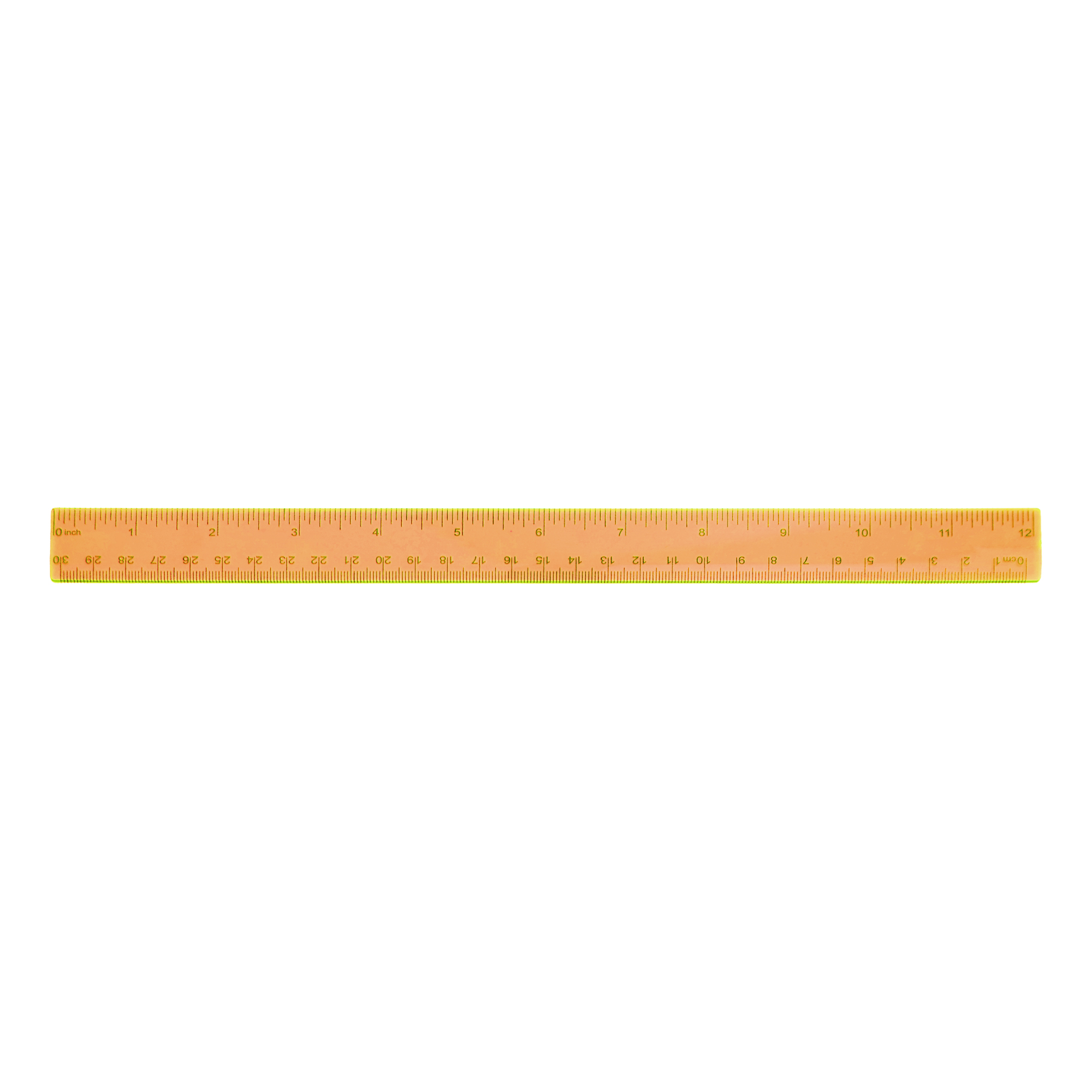 12" Colorful Plastic Ruler with Black Scale 6