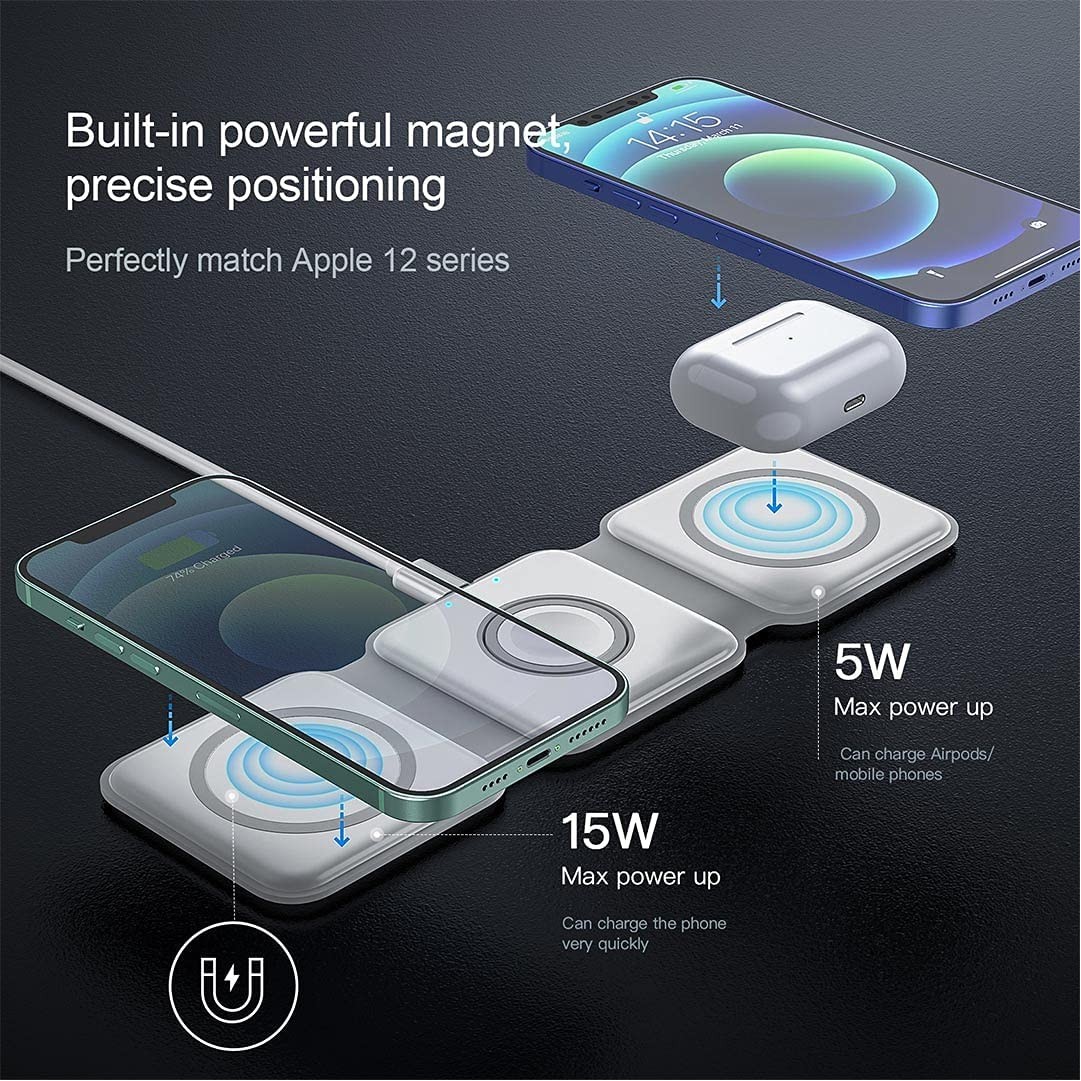 3 In 1 Fast Charging Wireless Charger Foldable 2