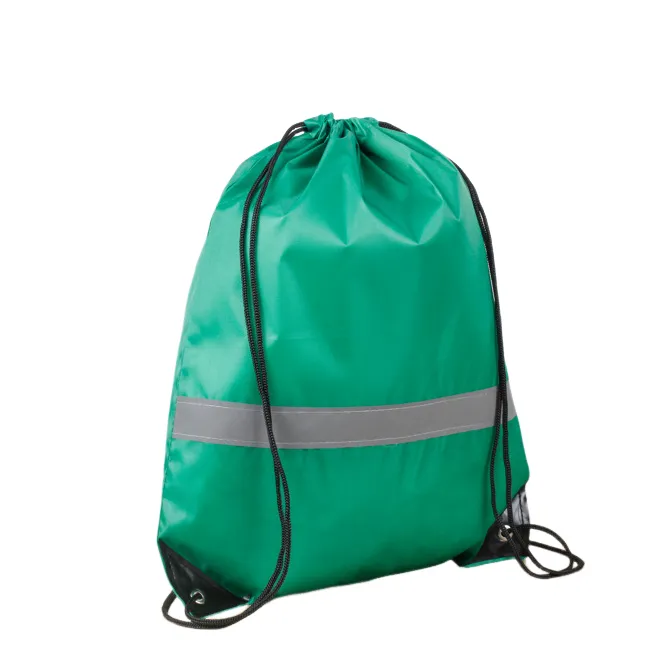 Lightweight Neon Polyester Drawstring Bag 4