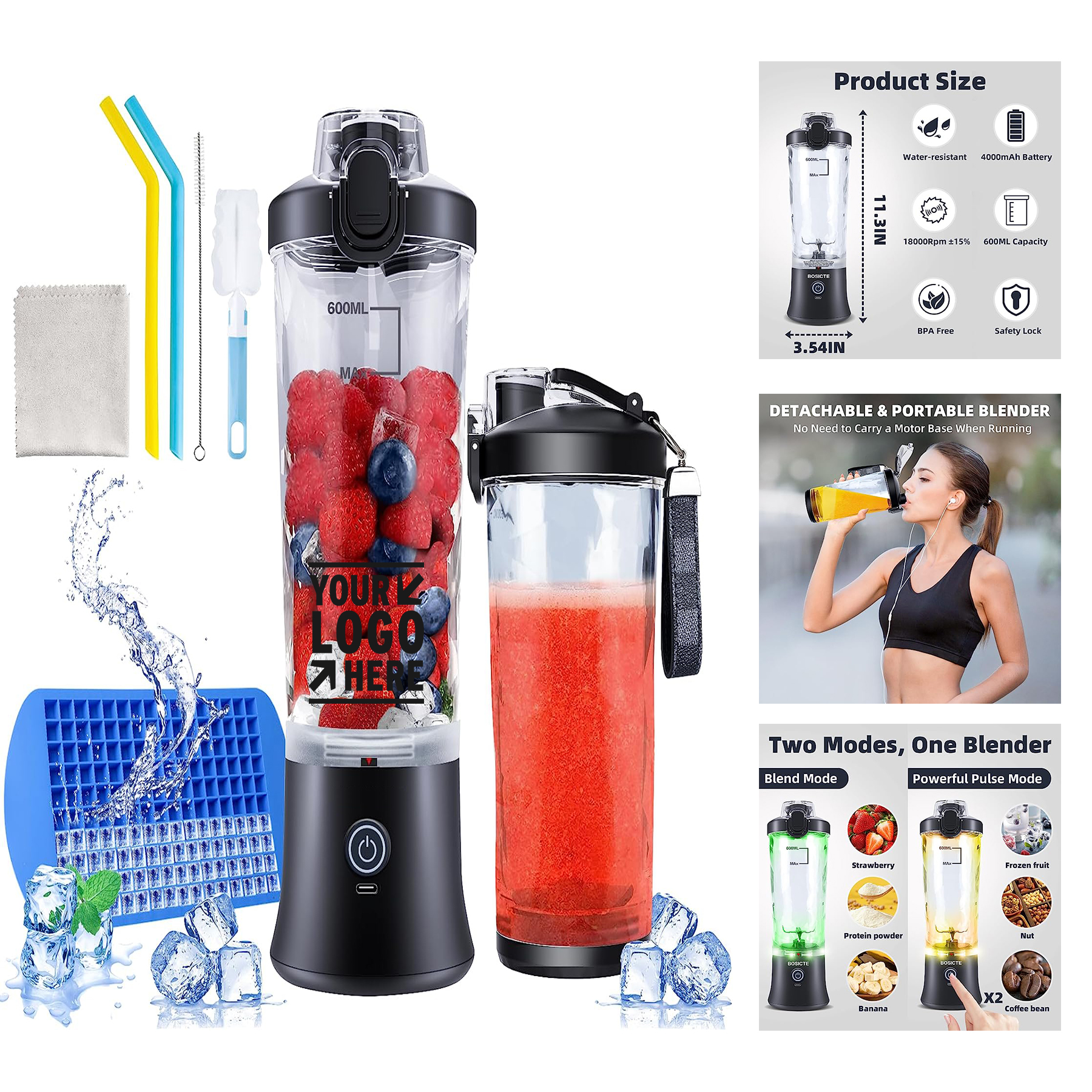 20 Oz Multifunctional Portable Blender Set 2