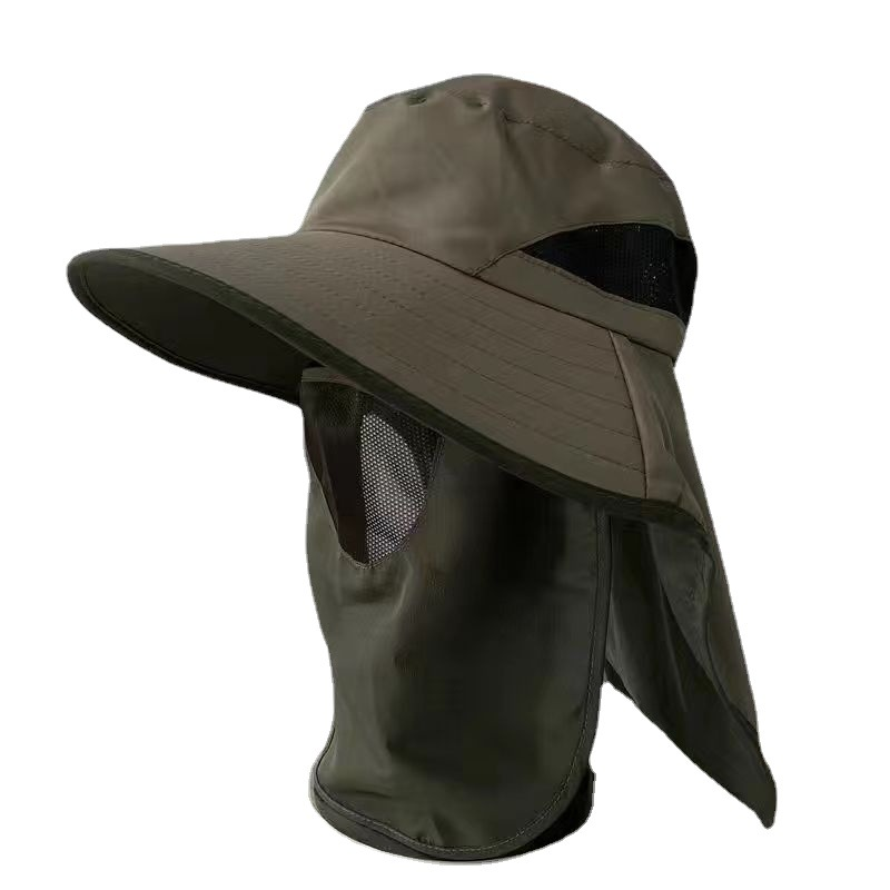 Unisex Outdoor Sun Hat with Face Cover and Neck Flap 5