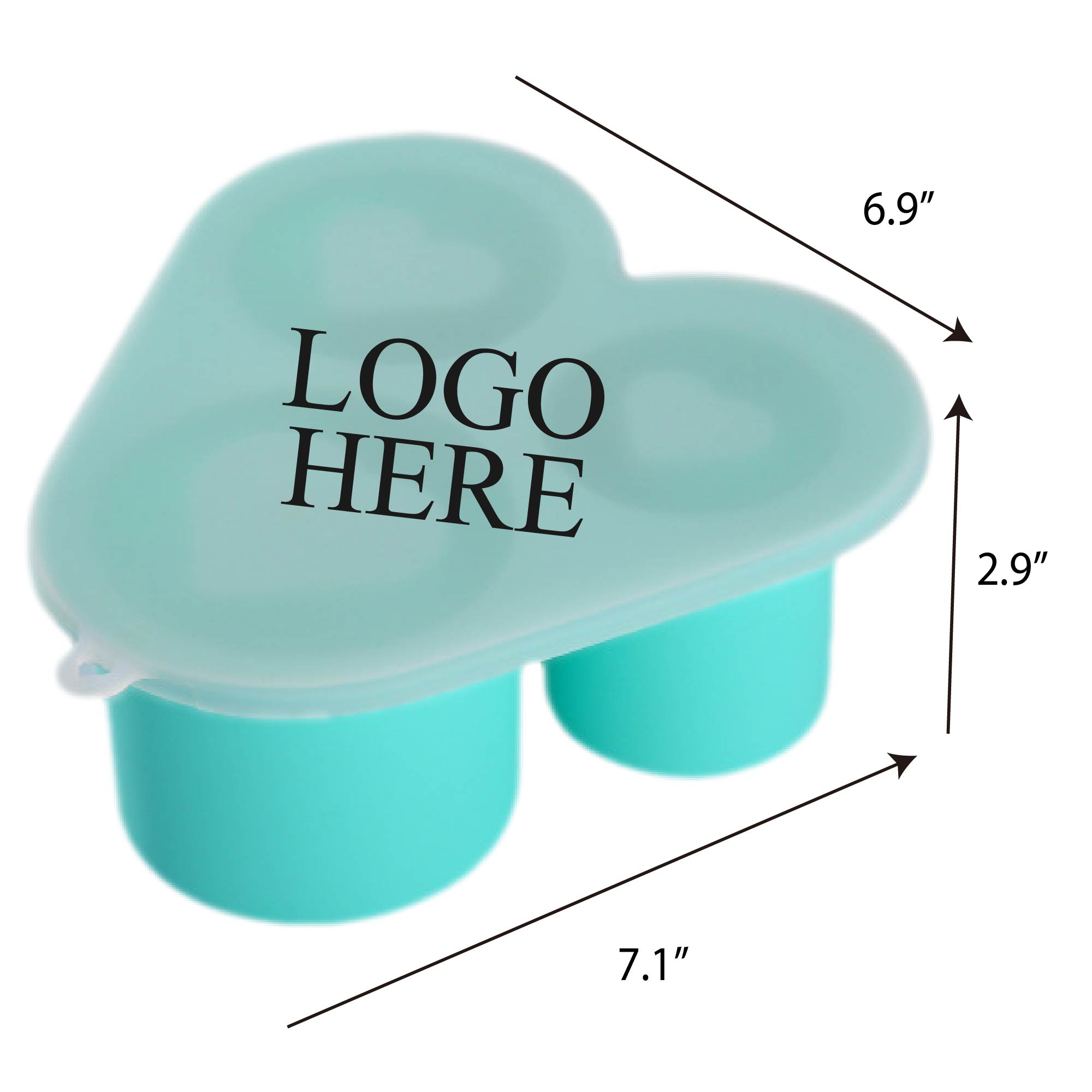 Silicone Ice Cube Tray with Snap-On Lid 3