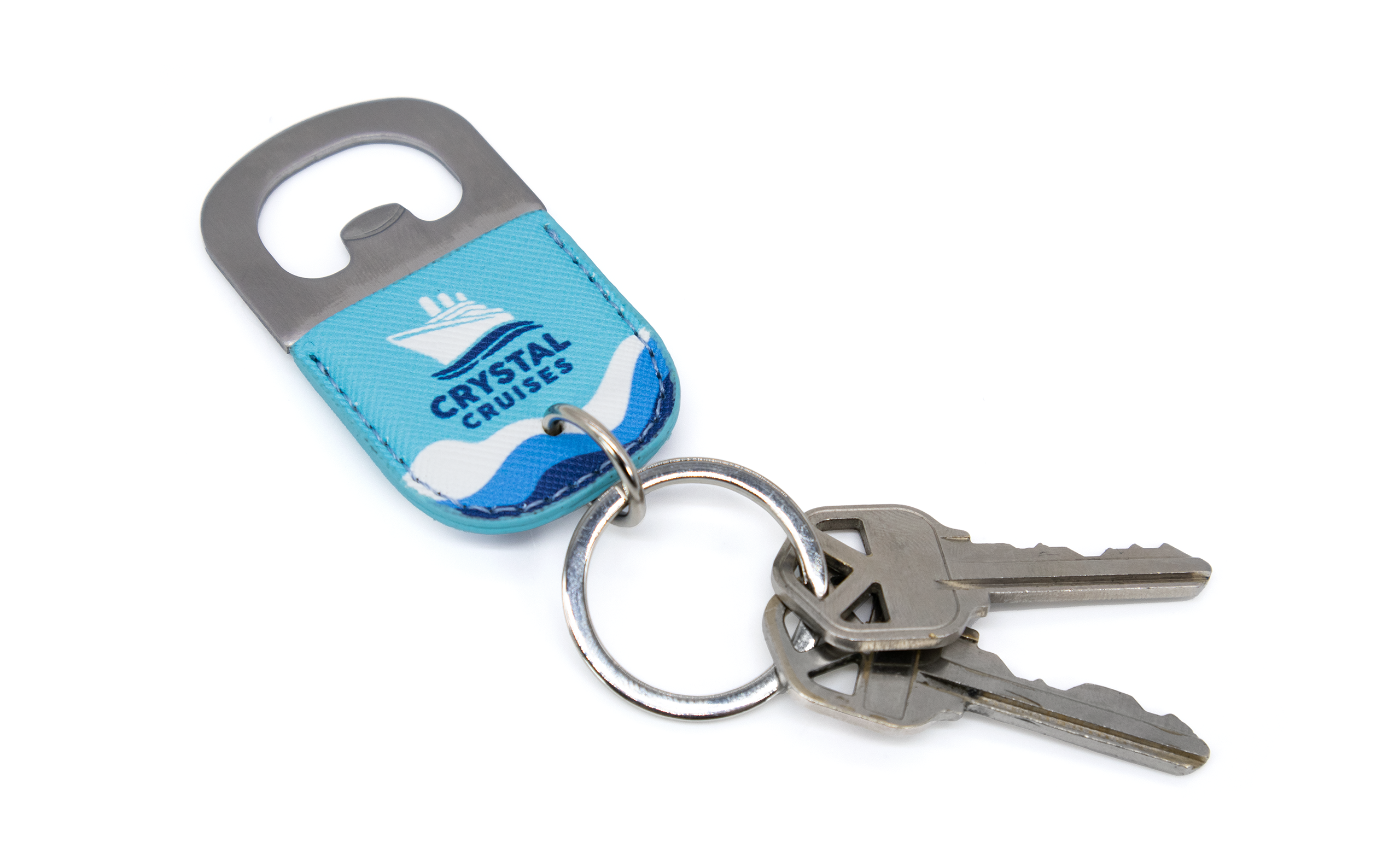 Vegan Leather Bottle Opener Key Chain