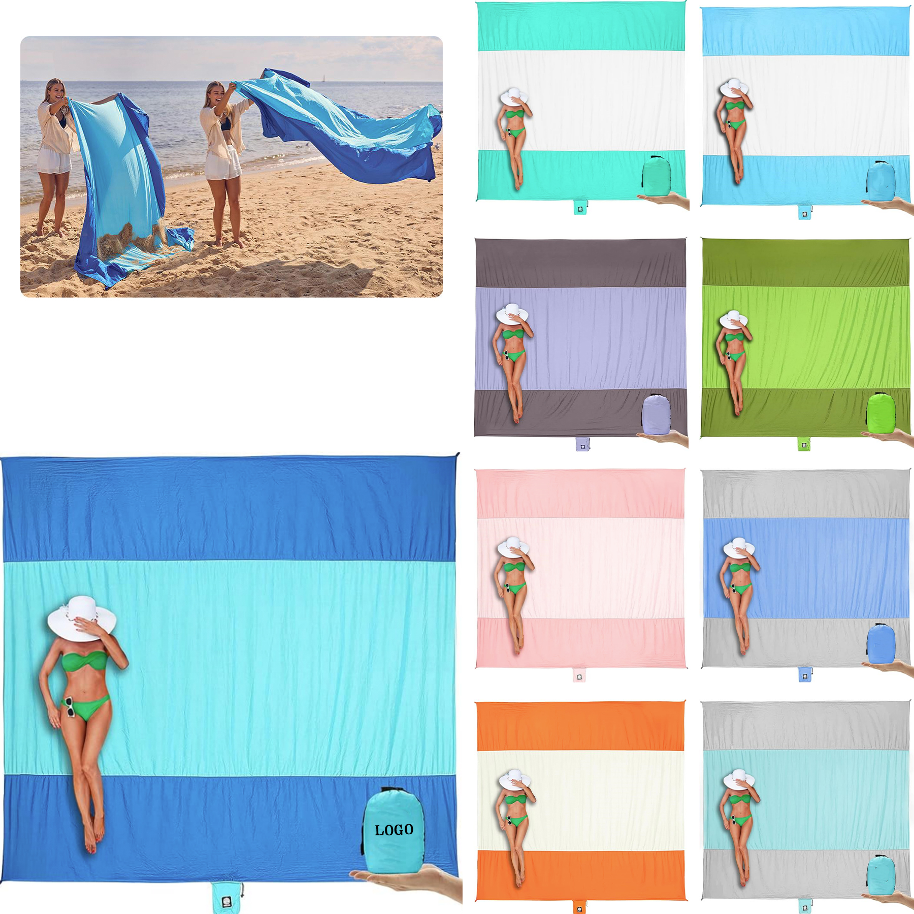 Oversized Foldable Beach Mat 2