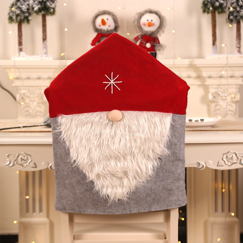 Christmas Santa Claus Hat Chair Cover 4