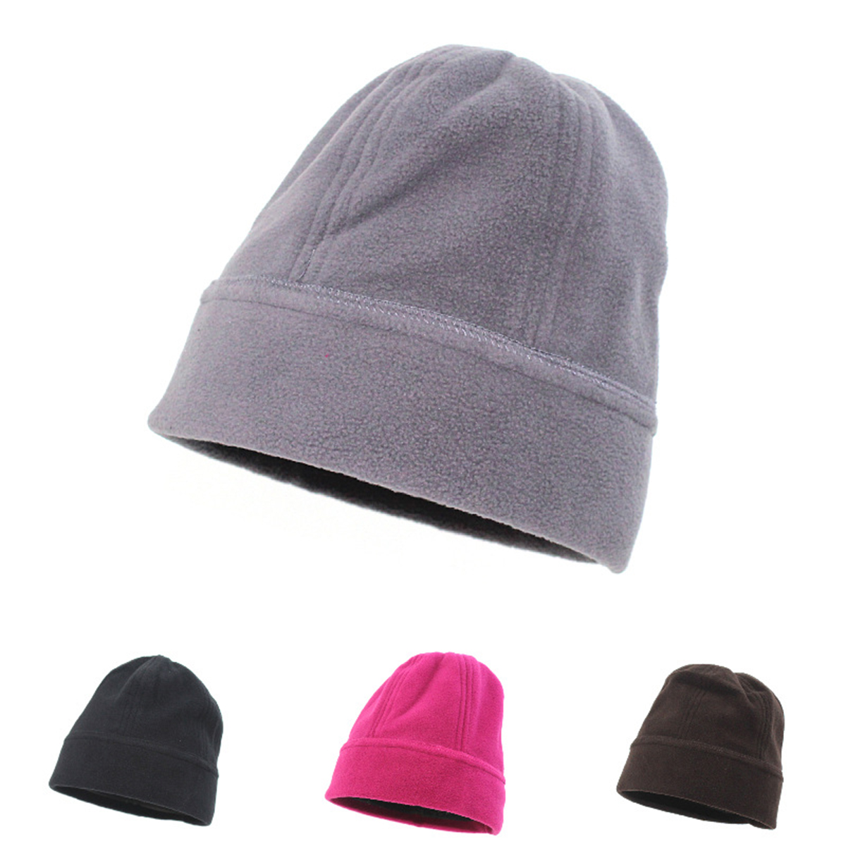 Winter Soft Polar Fleece Thick Windproof Skull Cap 4