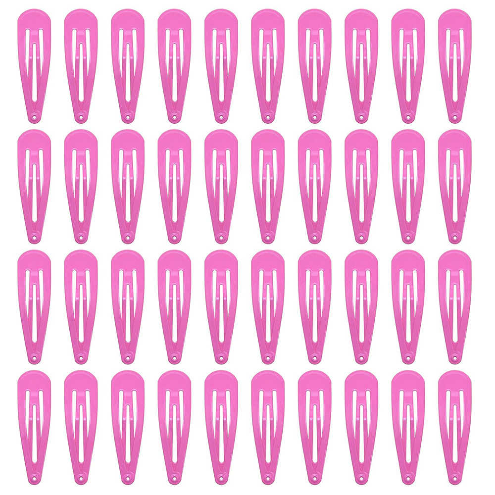 2 Inch Barrettes Women Metal Snap Hair Clips 14