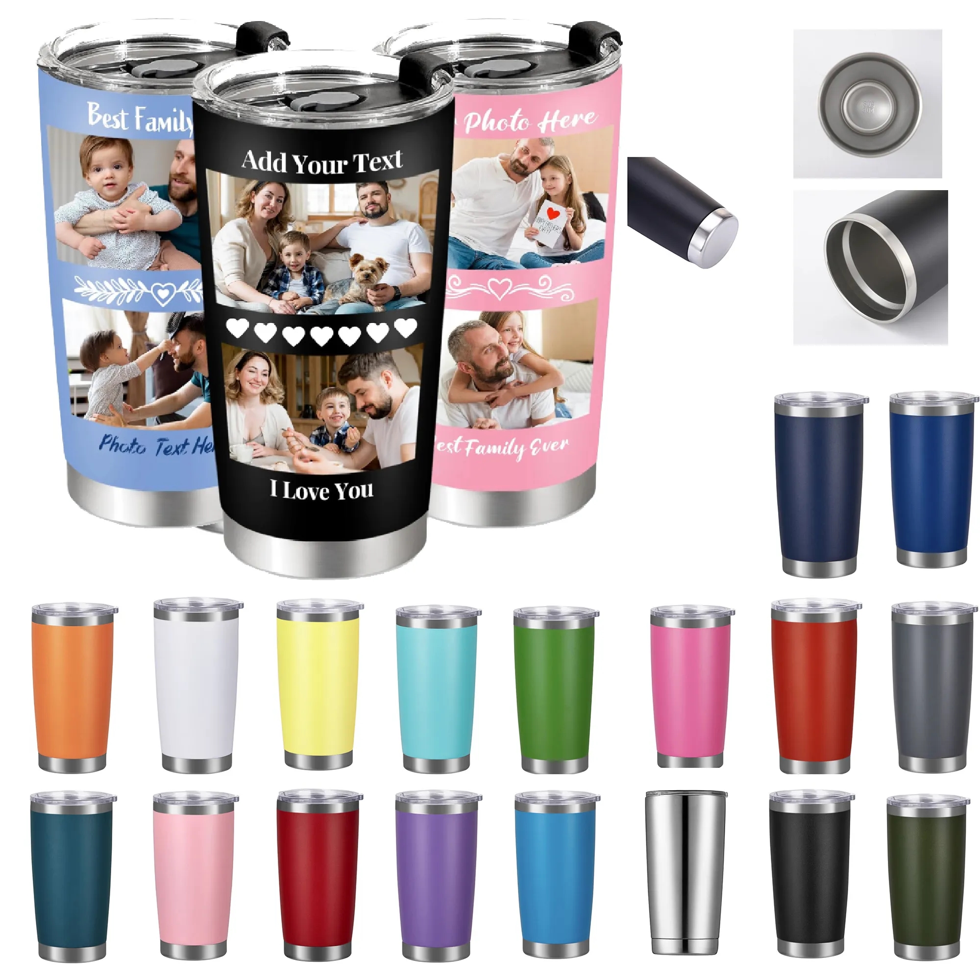 20OZ Customized Photo Stainless Steel Coffee Cup 15