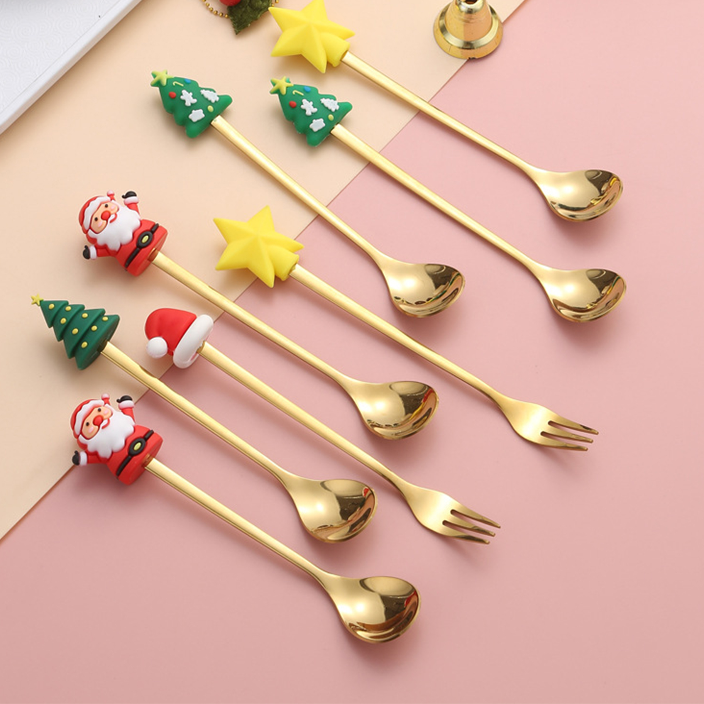Stainless Steel Christmas Dessert Spoon 5