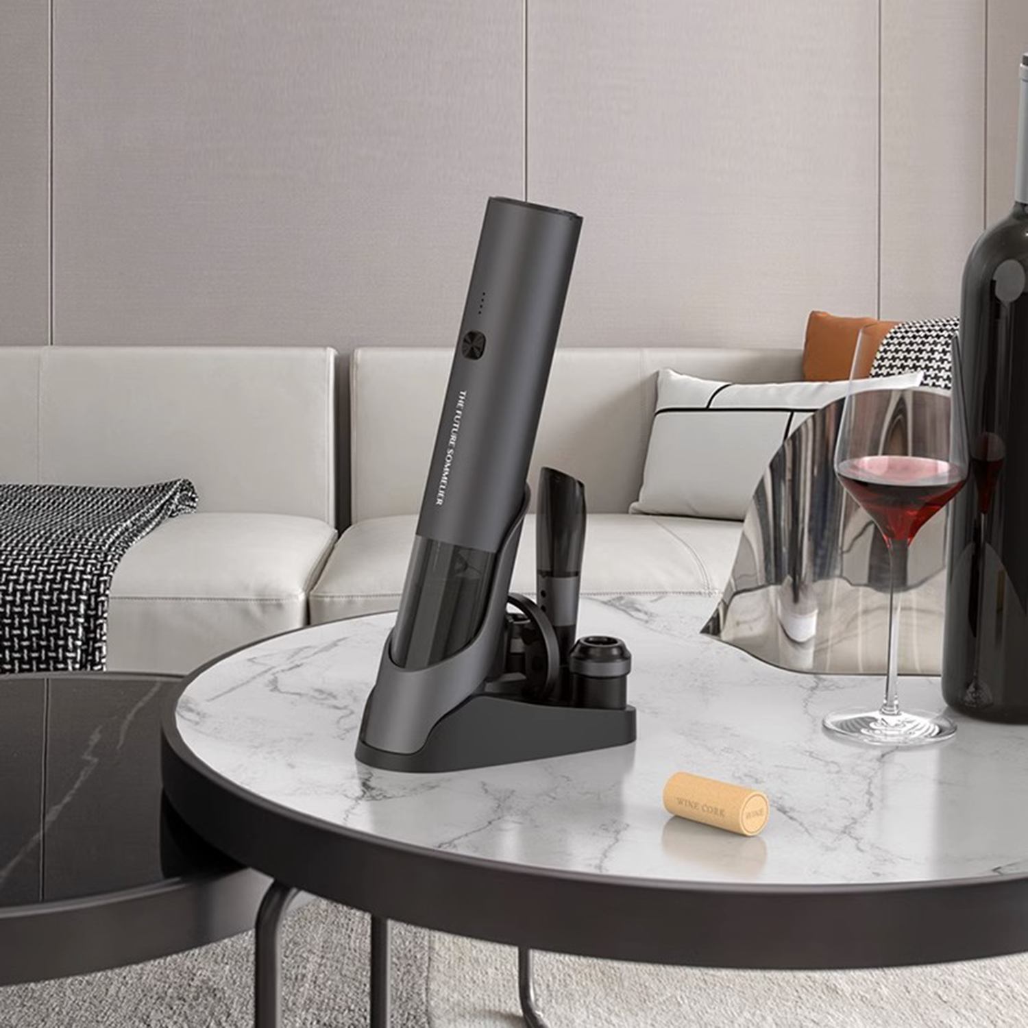Reusable Multifunctional Electric Wine Opener Set 2