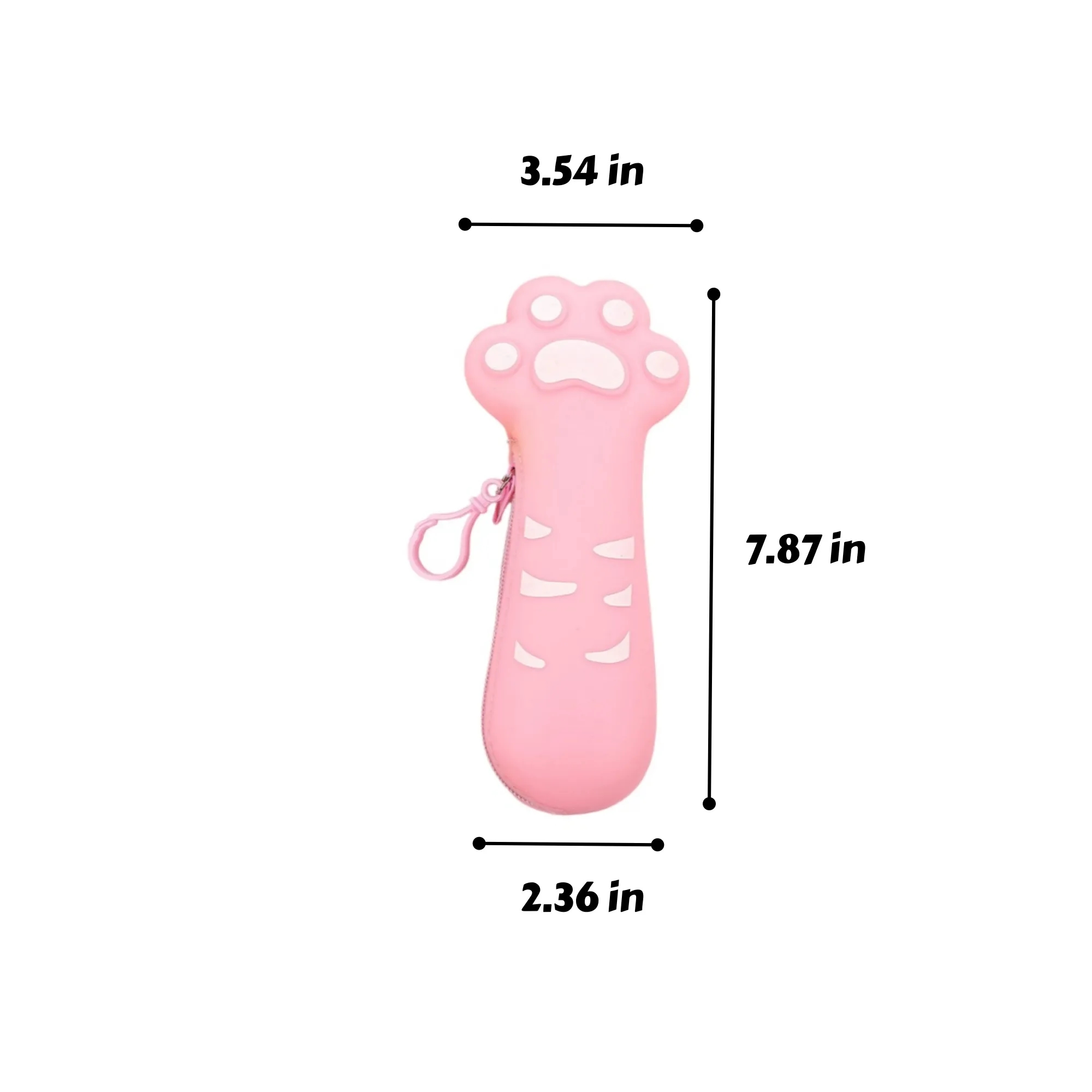 Cartoon Cat Paw Pencil Case Silicone Pen Bag 2