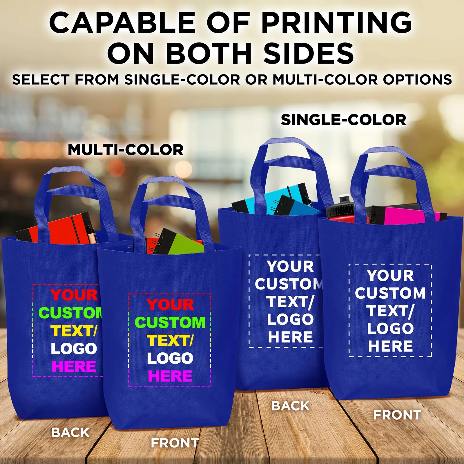 Reusable Personalized Grocery Shopping Totes Bag Custom Logo 5