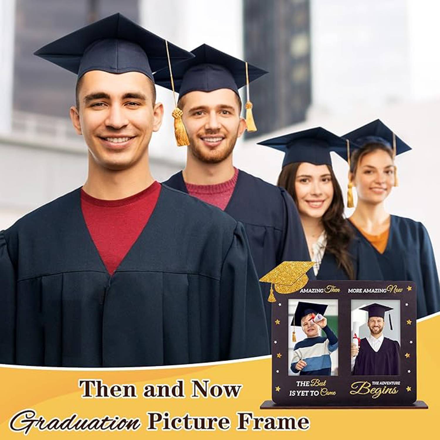 Handcrafted Solid Wood Picture Frame for Graduation Memories 3