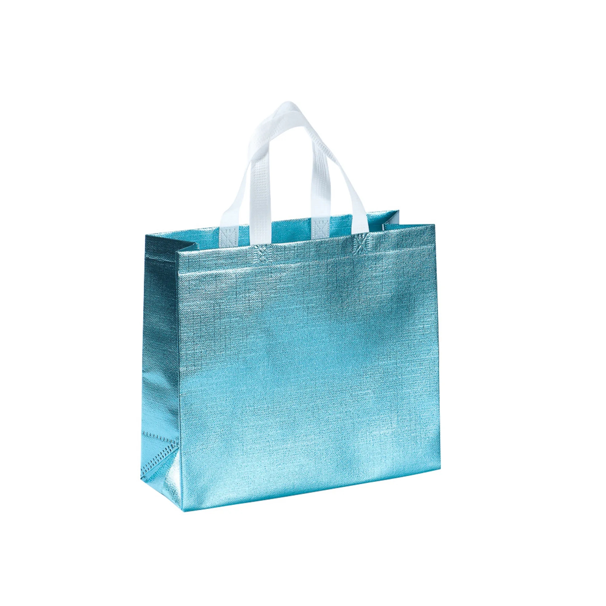 Reusable  Glossy Non-woven Laser Tote Bag 4