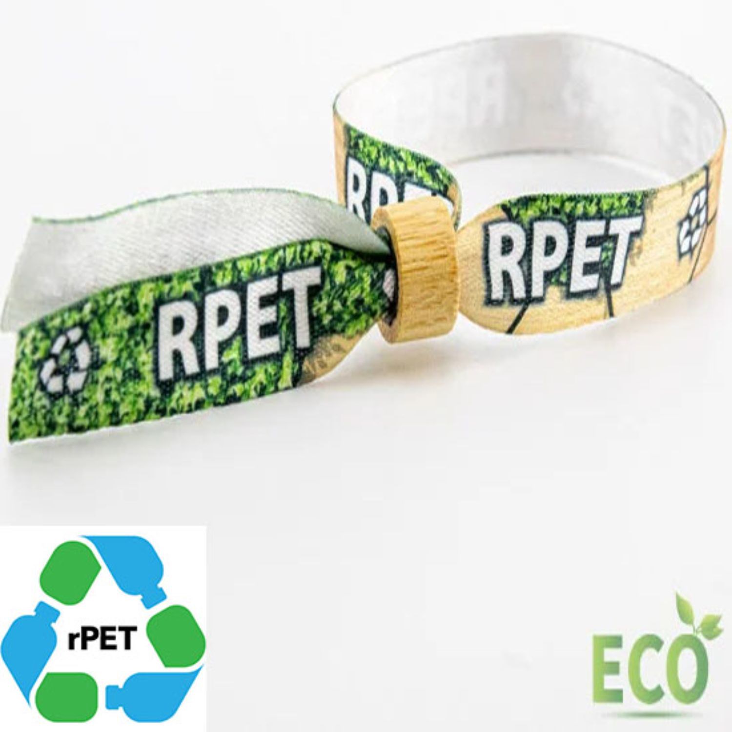 1/2" rPET Recycled Sublimated Eco-friendly Event Wristbands 1