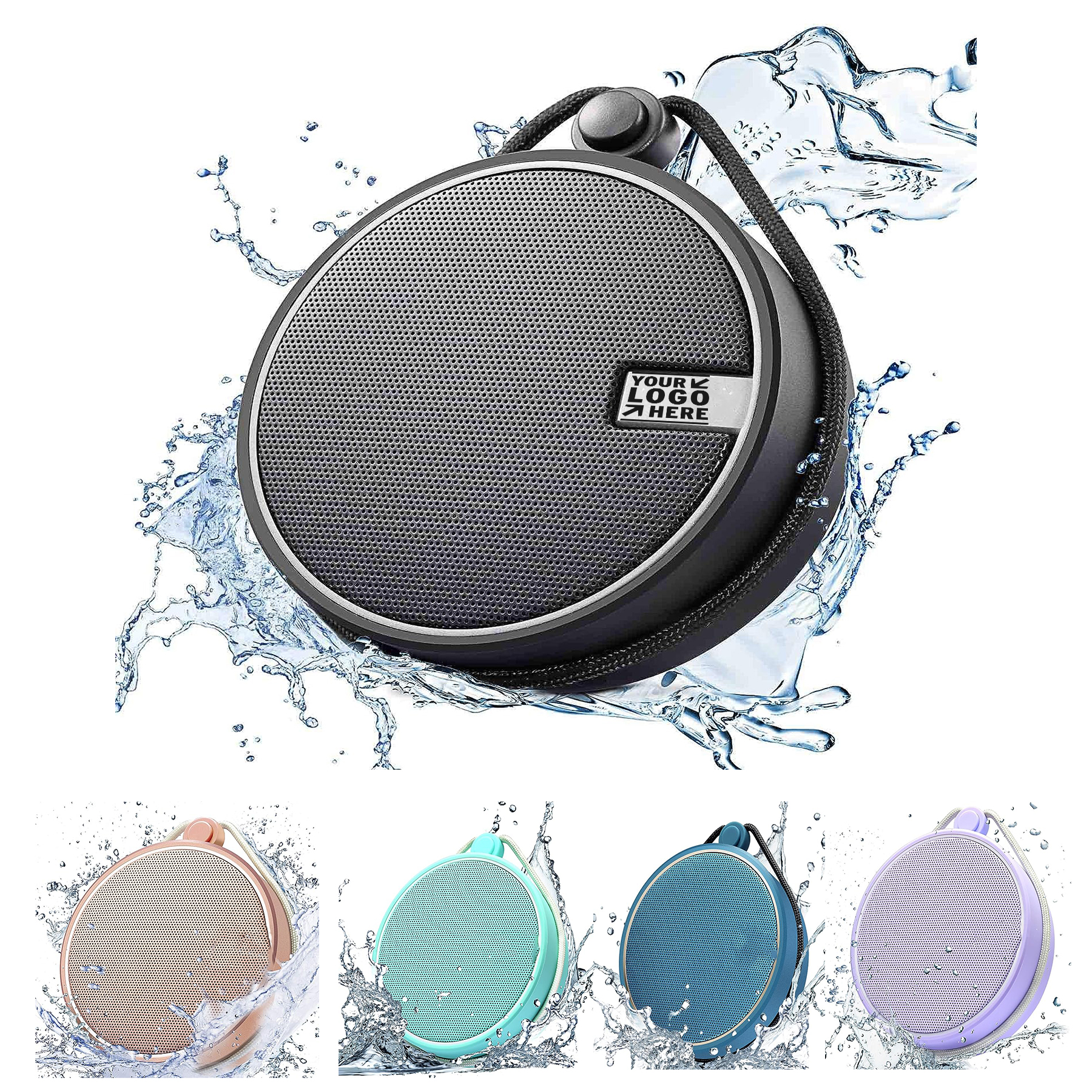 C12 IPX7 Waterproof Shower Wireless Loud Clear Sound Portable Small Bluetooth Speaker 2