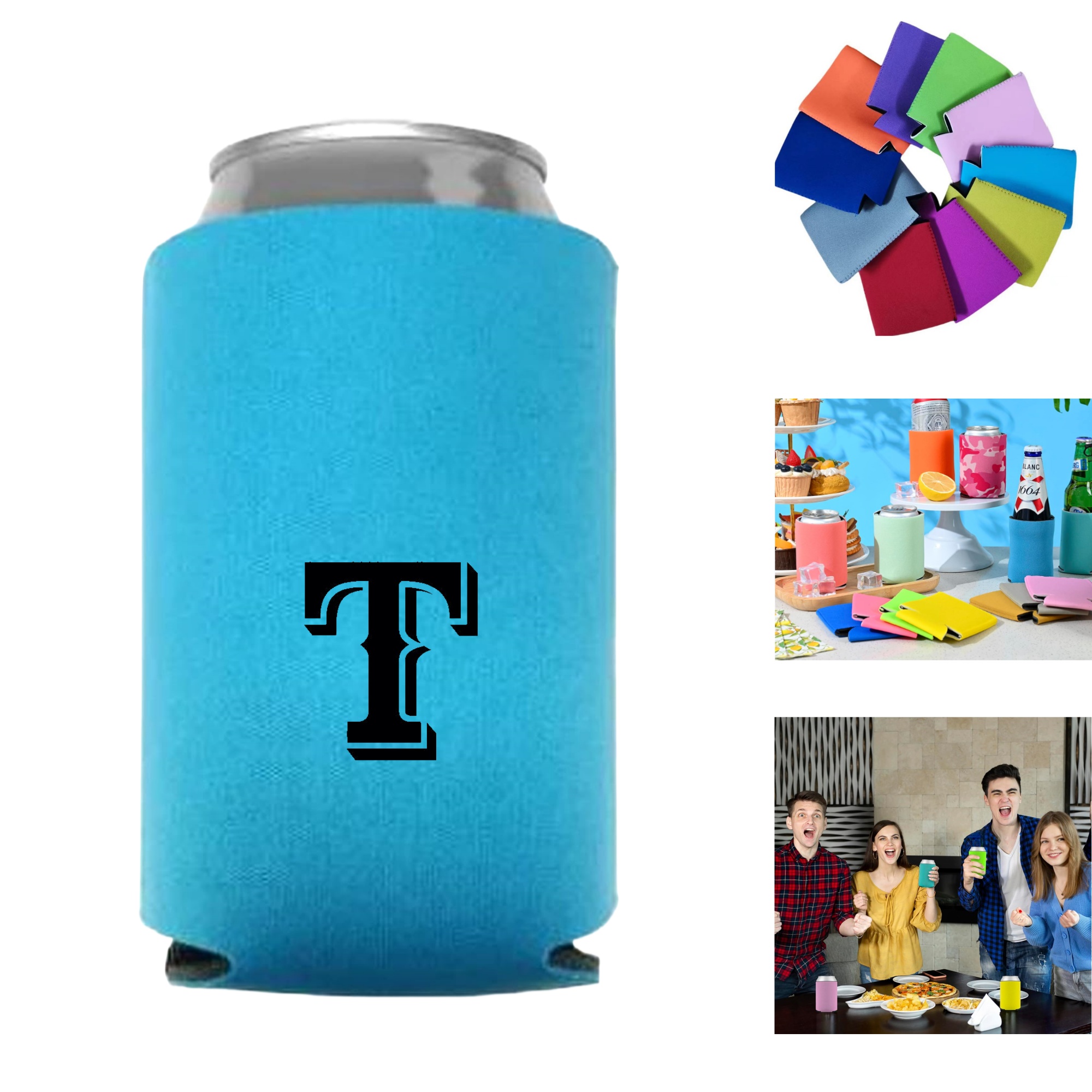 Can Cooler Sleeves, custom koozie with logo imprint 2