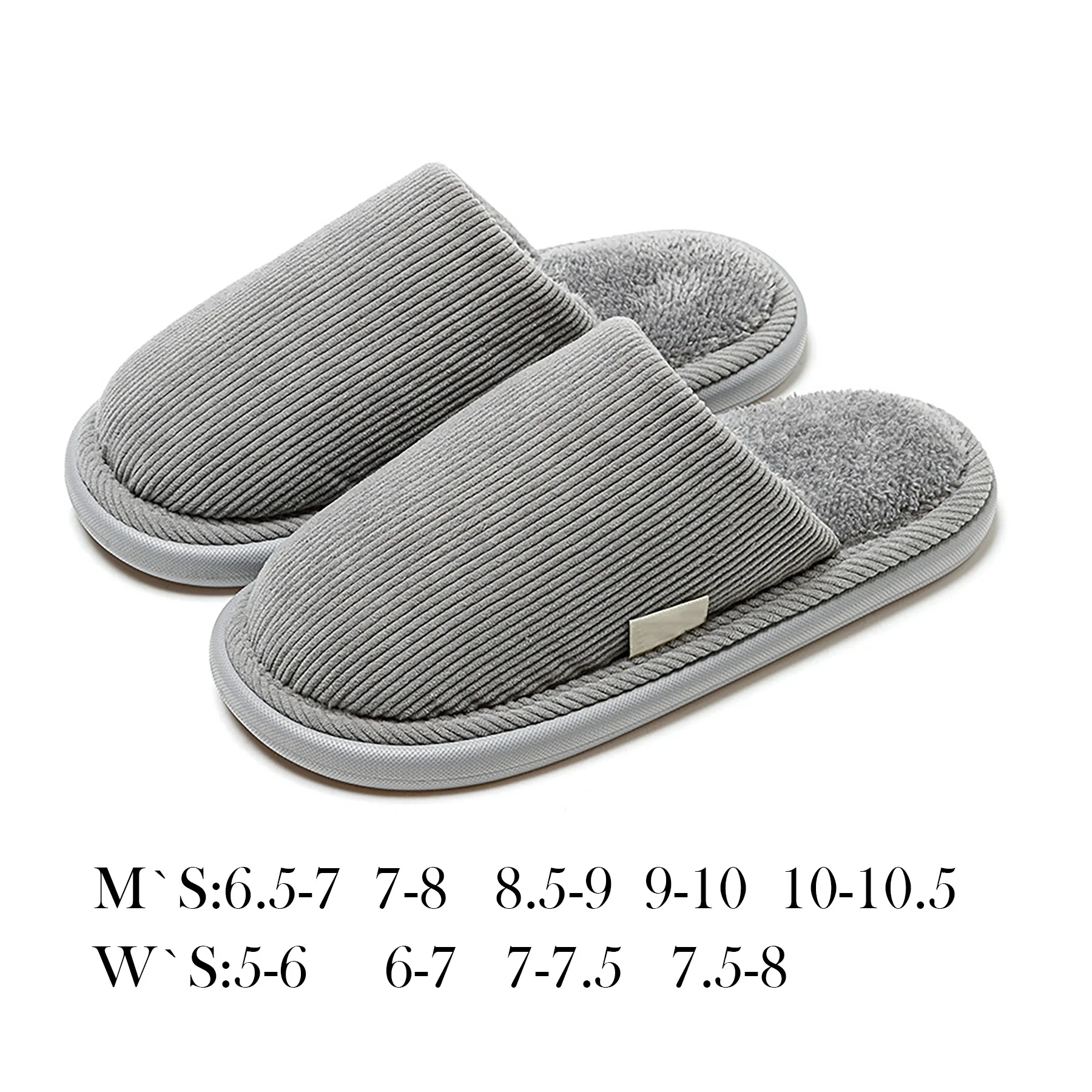 Plush Solid Color With Cotton Slippers 6