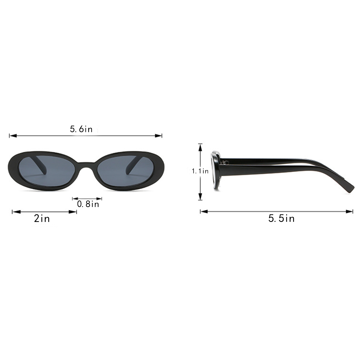 Unisex Polarized Retro Oval Sunglasses for Driving 12