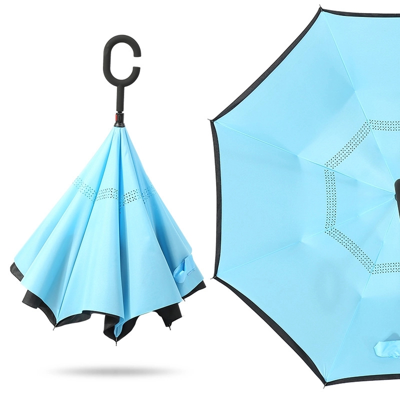 Auto Reversed Umbrella with Straight Handle 3