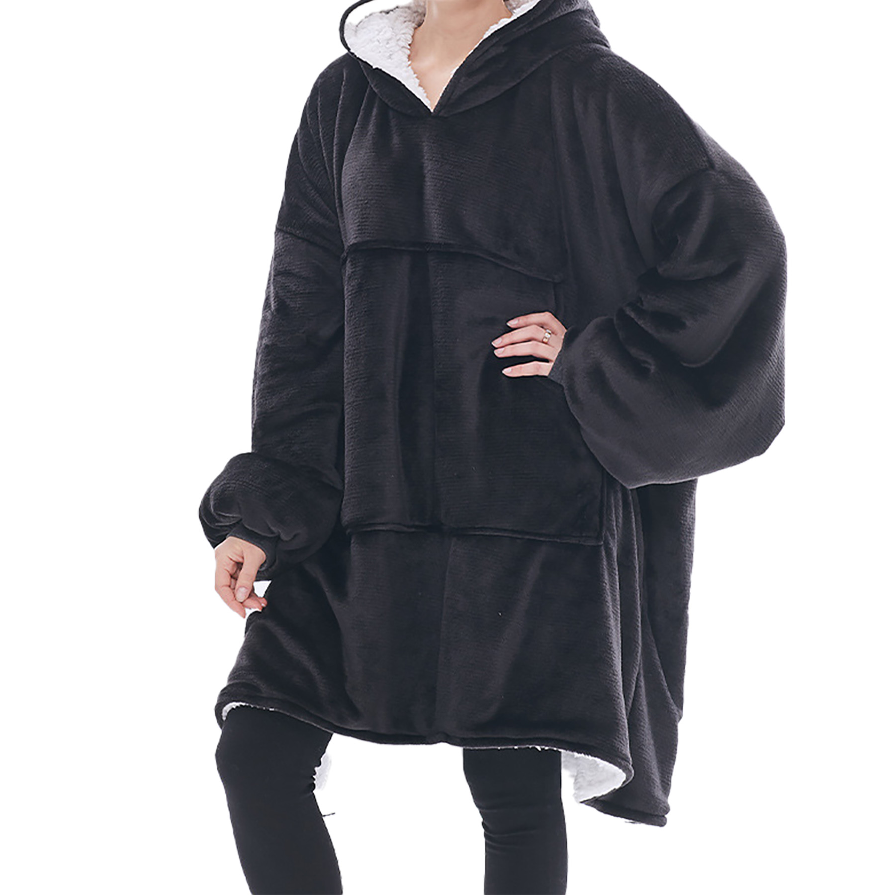 Flannel Hooded Lazy Blanket 5