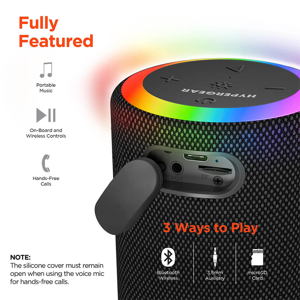 Halo Waterproof LED Wireless Speaker