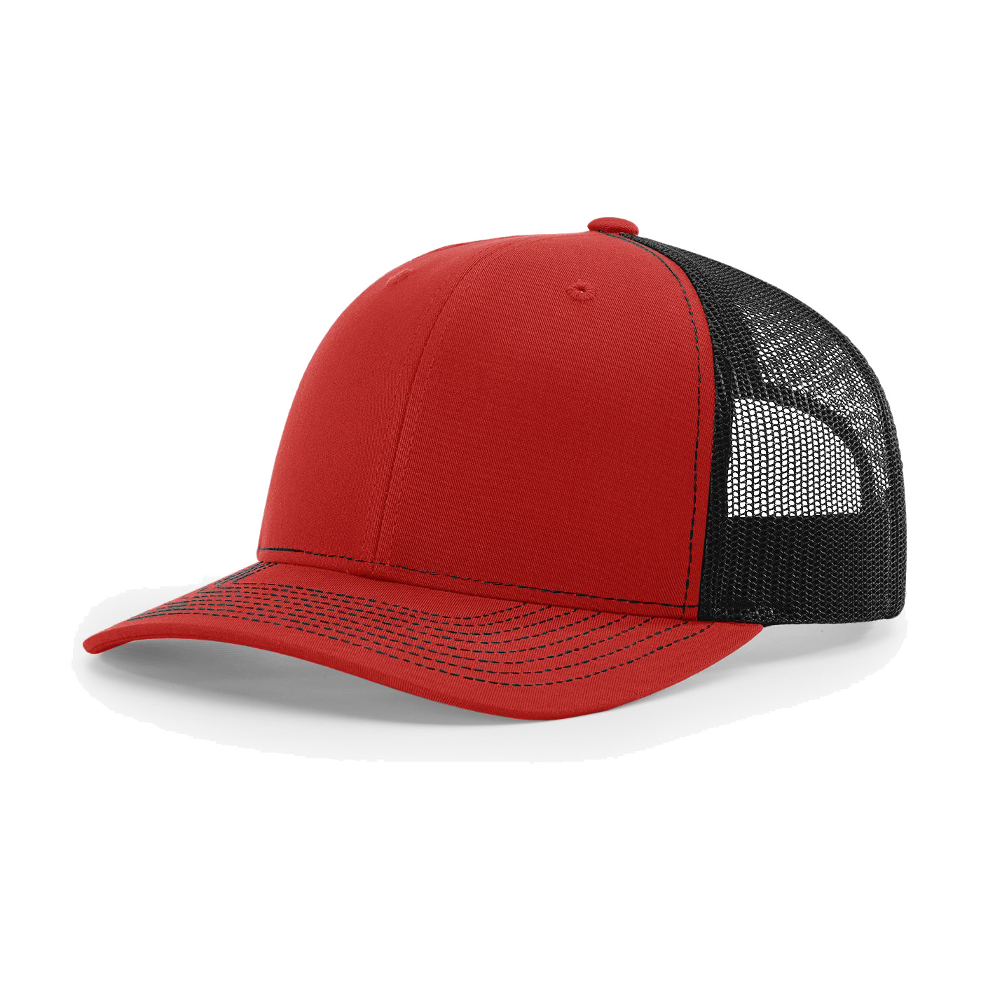 Richardson 112 6-Panel Snapback Trucker Hat w/Leatherette Adhesive Patches or Embroidery 111