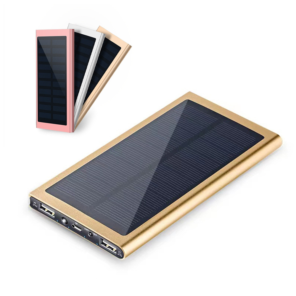 Dual USB 6000Mah Solar Power Bank With Flashlight