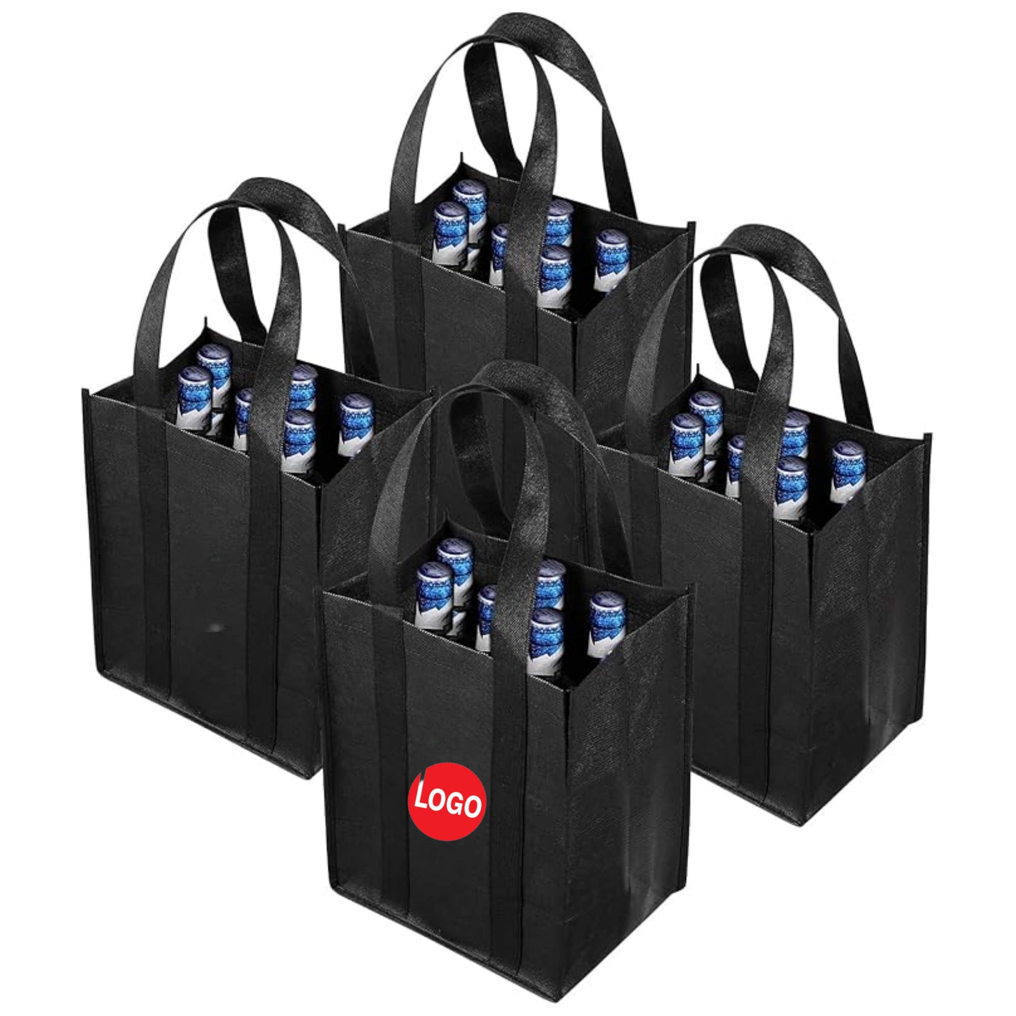 Portable 6 Bottle Non-Woven Wine Bags 3