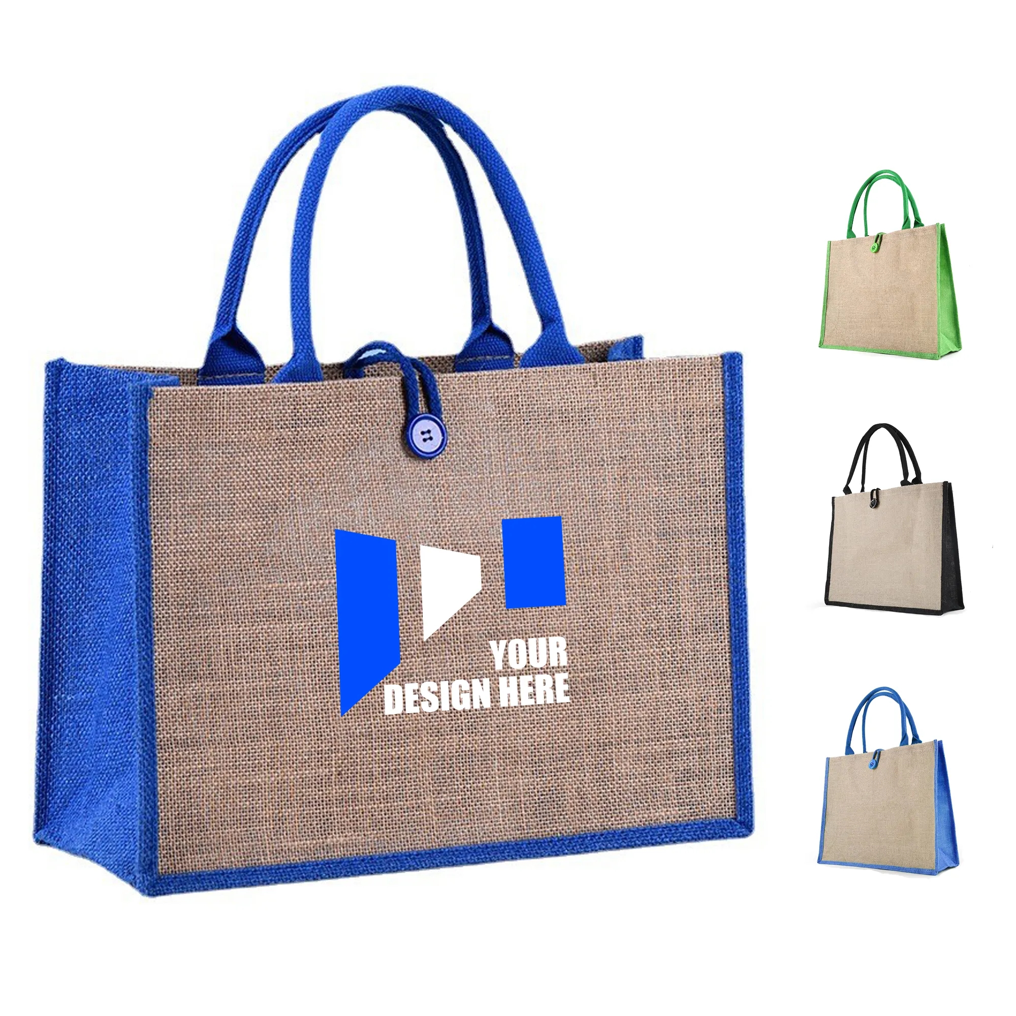Jute Tote Shopper Bag, custom tote bag with logo imprint 4