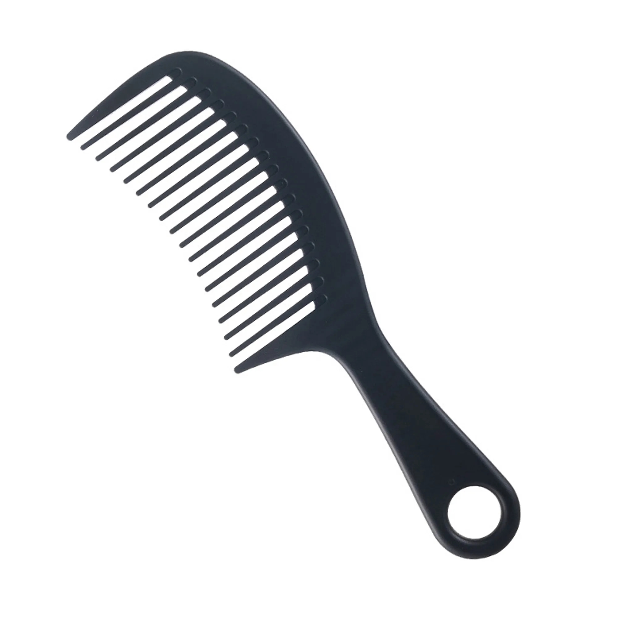 Solid Color Plastic Wide Teeth Hair Comb 3