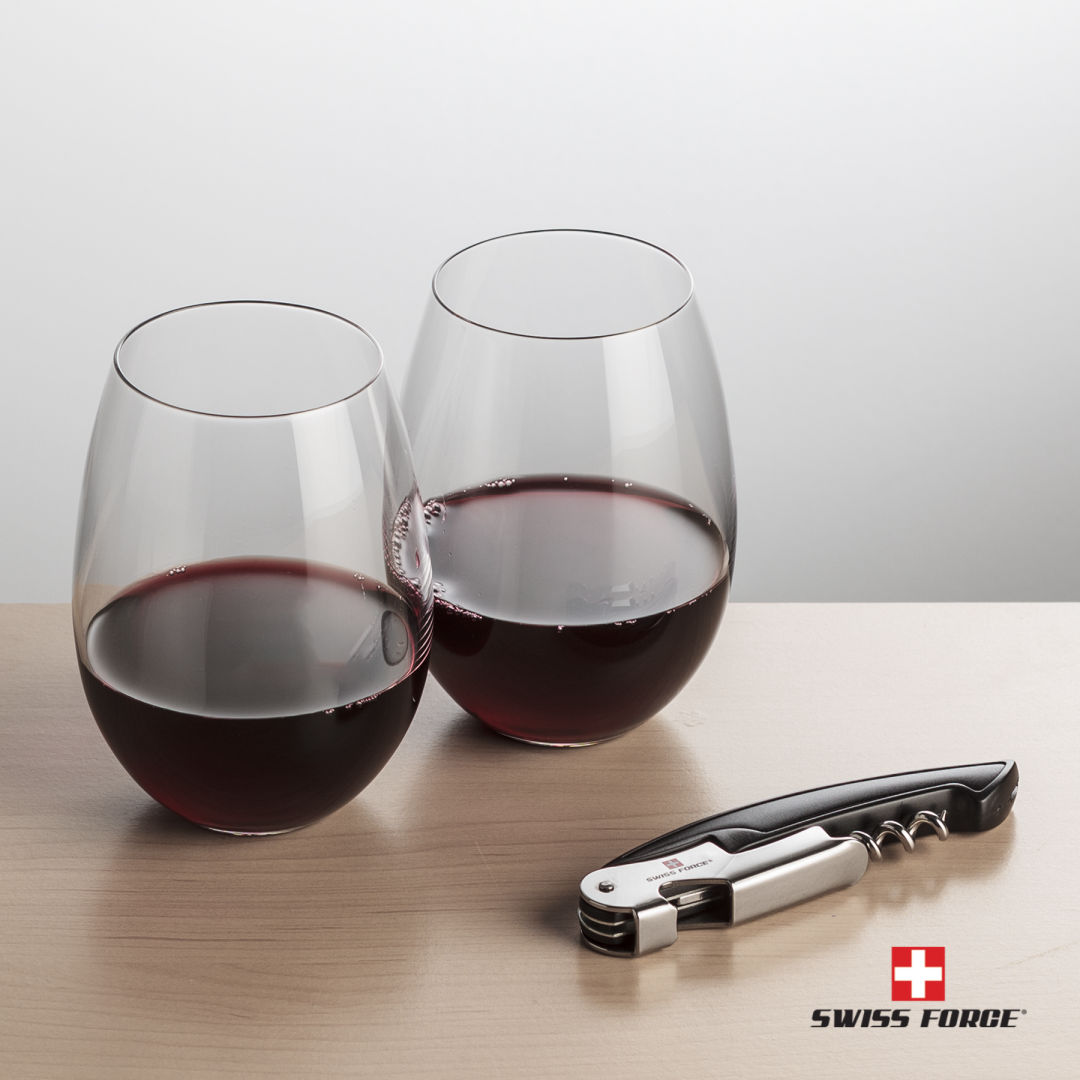 Swiss Force® Opener & Carlita Stemless Wine 15