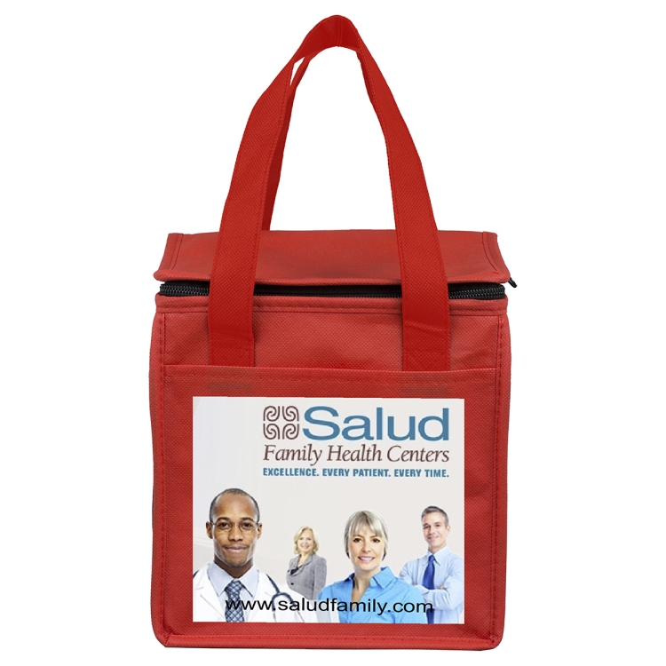 8"W x 8-1/2"H x 6"Gusset - "SUPER FROSTY" Insulated Food Delivery Bag – Lunch Size Tote 14