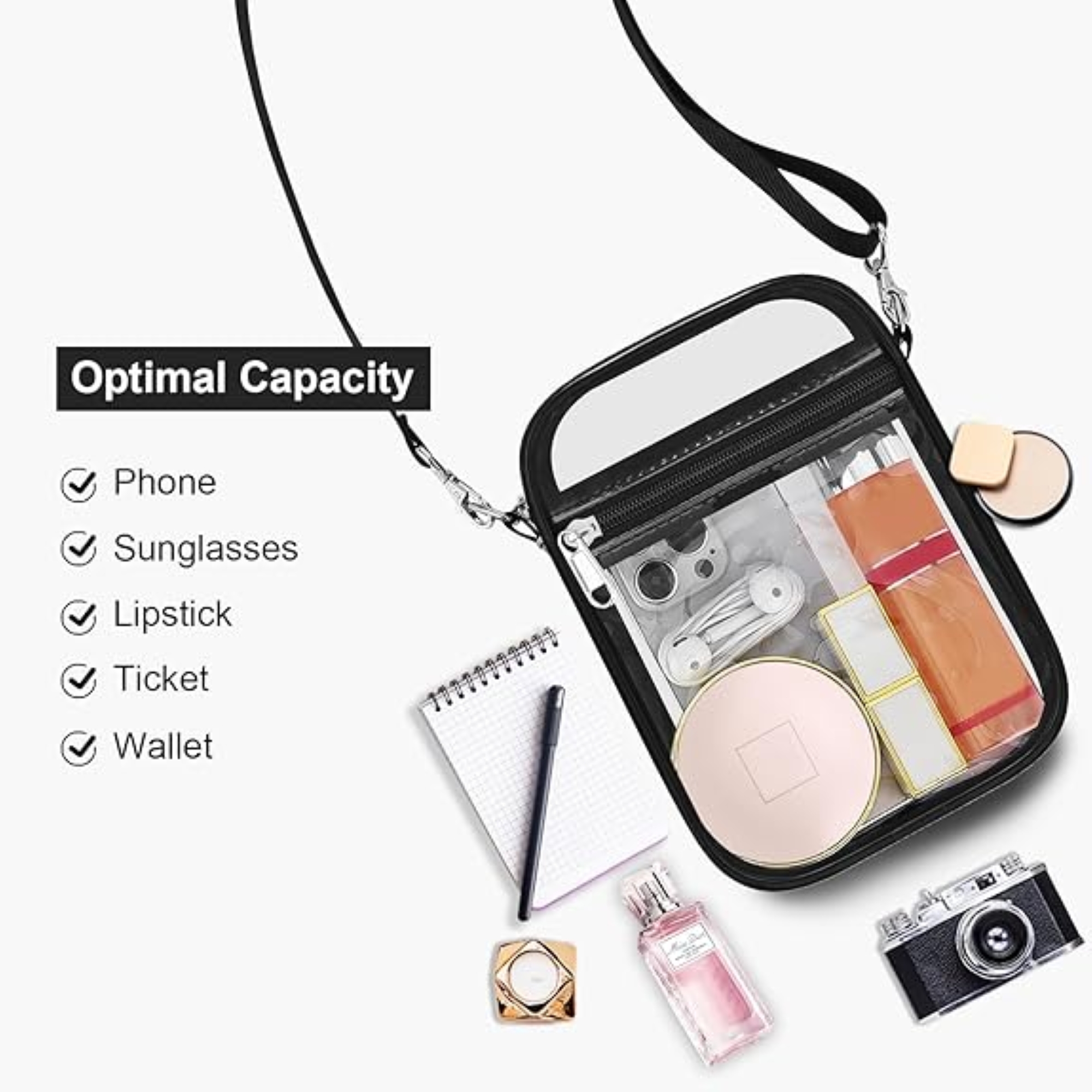 Transparent Portable Waterproof Crossbody Bag 2