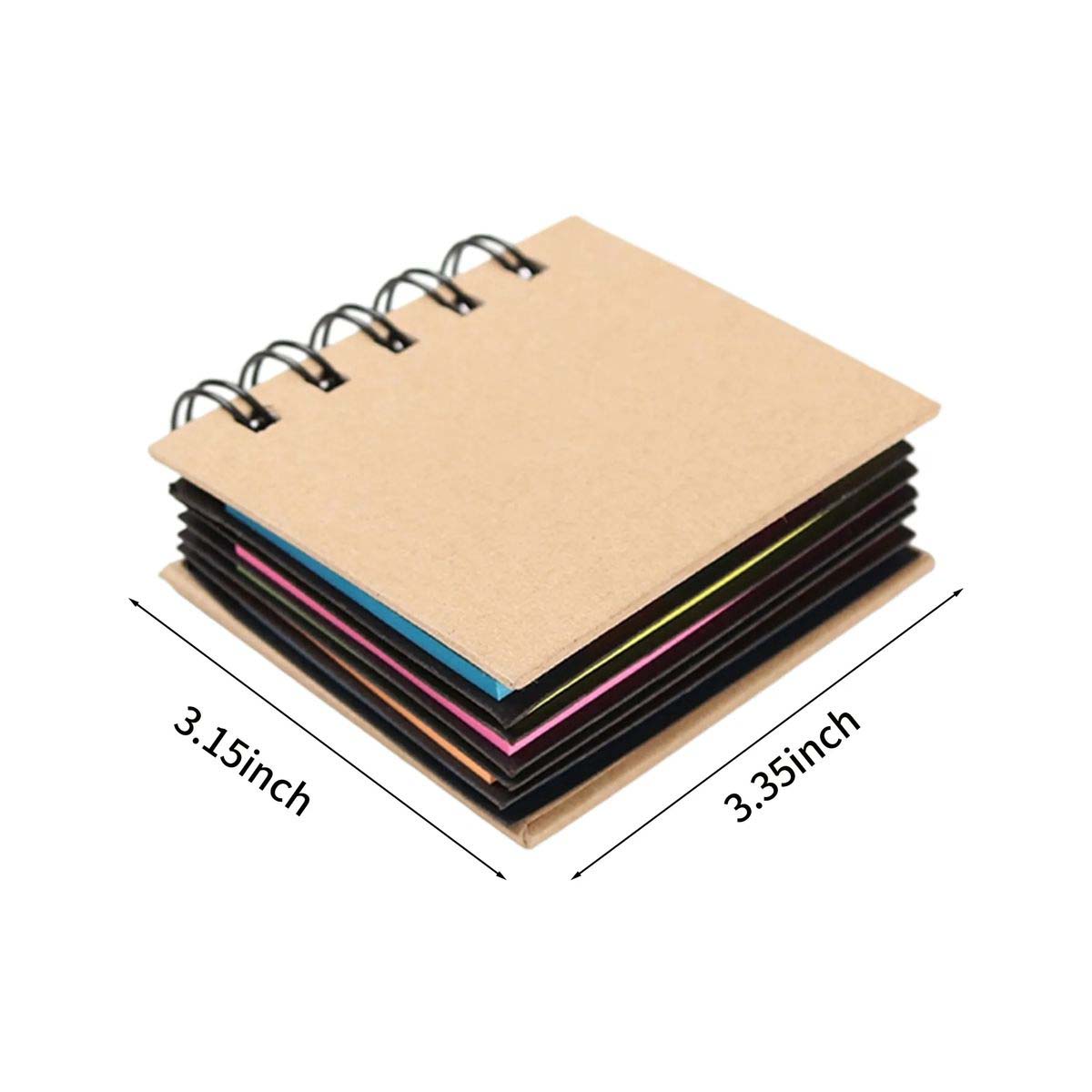 Kraft Paper Sticky Note Notebook with Color Flags 3