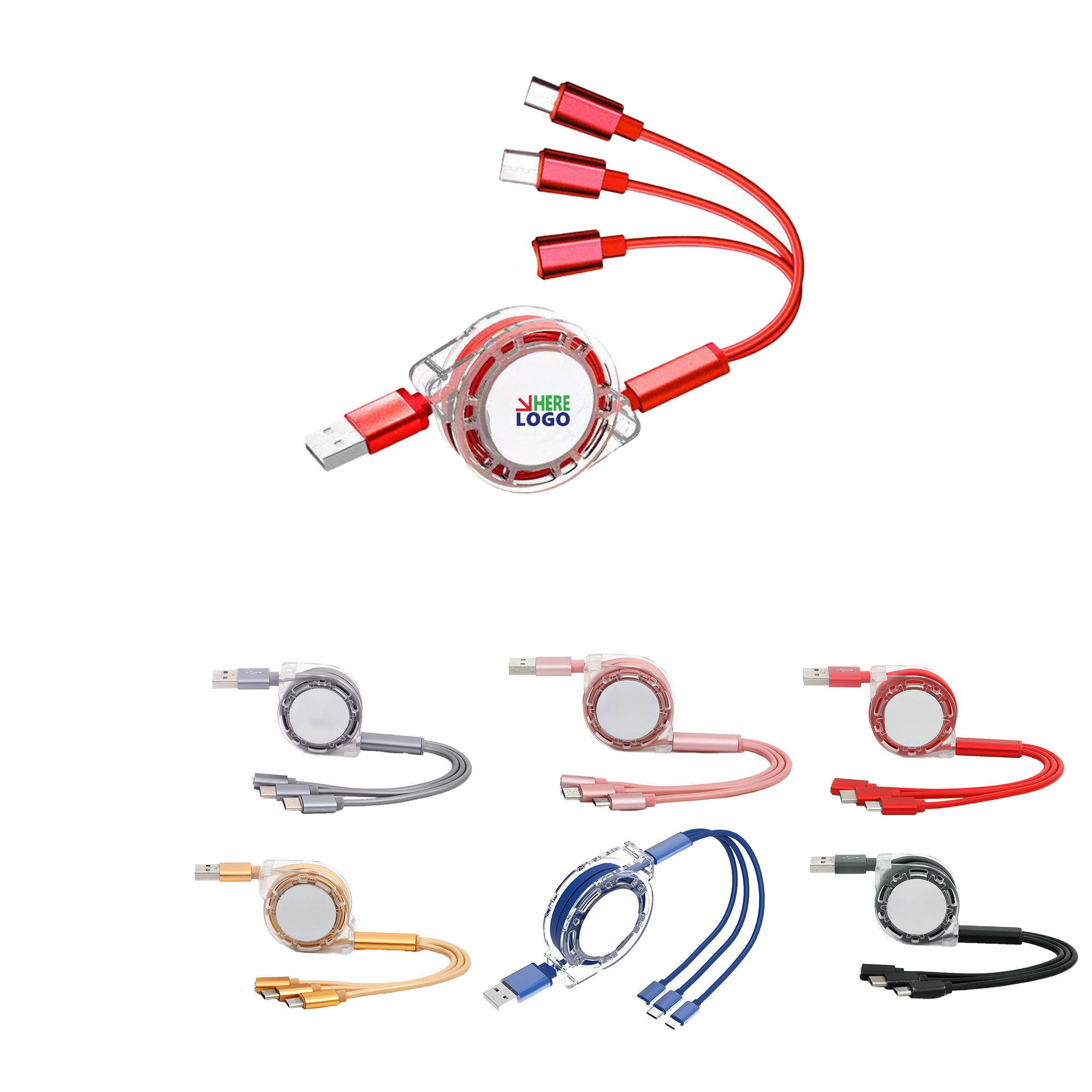 Three-in-one Retractable Data Cable 1