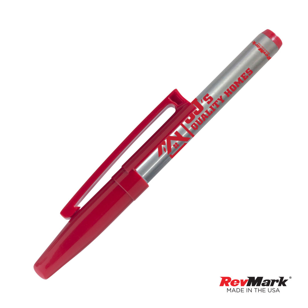 RevMark® Silver Barrel Industrial Permanent Marker w/clip 7