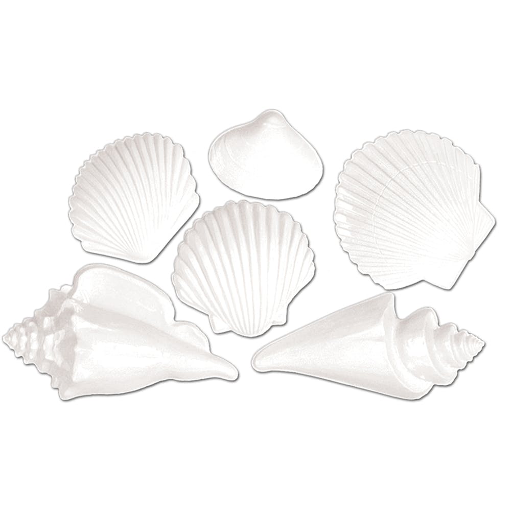 Plastic Seashell Decorations - 7.5-15.75" 1