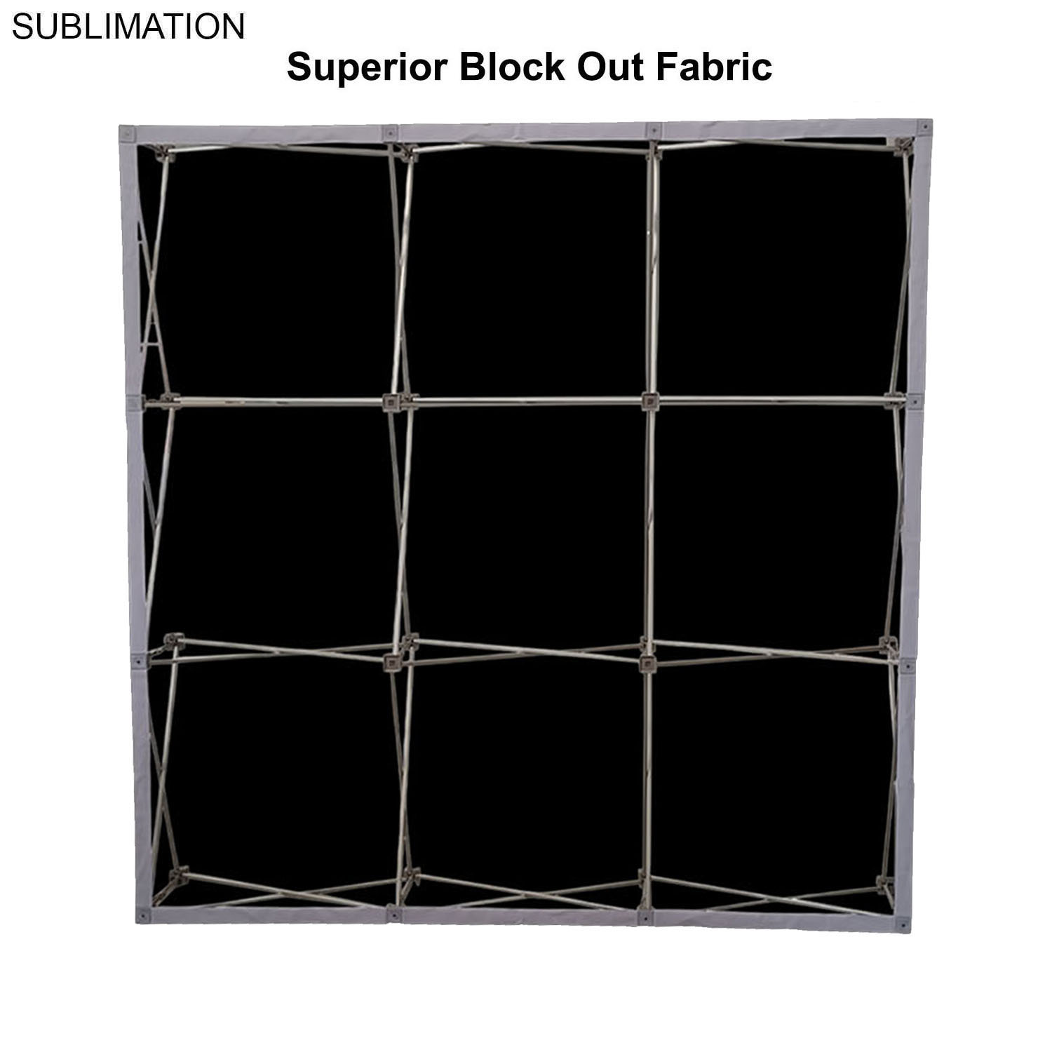 7.5' Straight Wall Full Height Tension Fabric Pop-up Display, Superior Block Out Fabric, NO SETUP 11