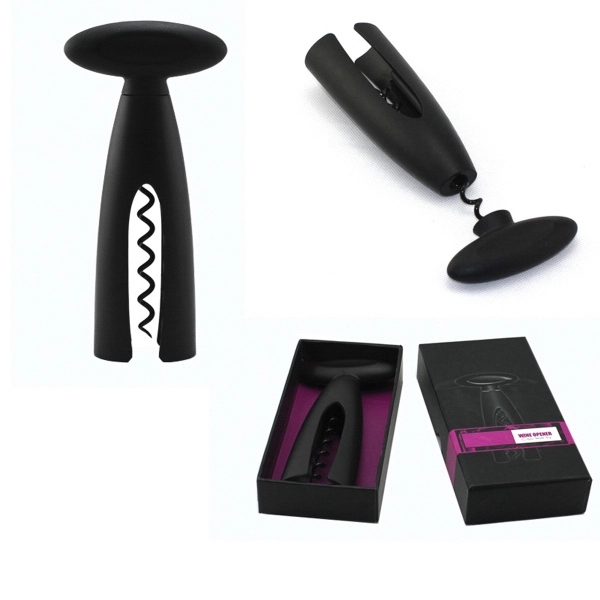 Stylish Wine Cork Screw Bottle Opener With Safety Sleeve 1
