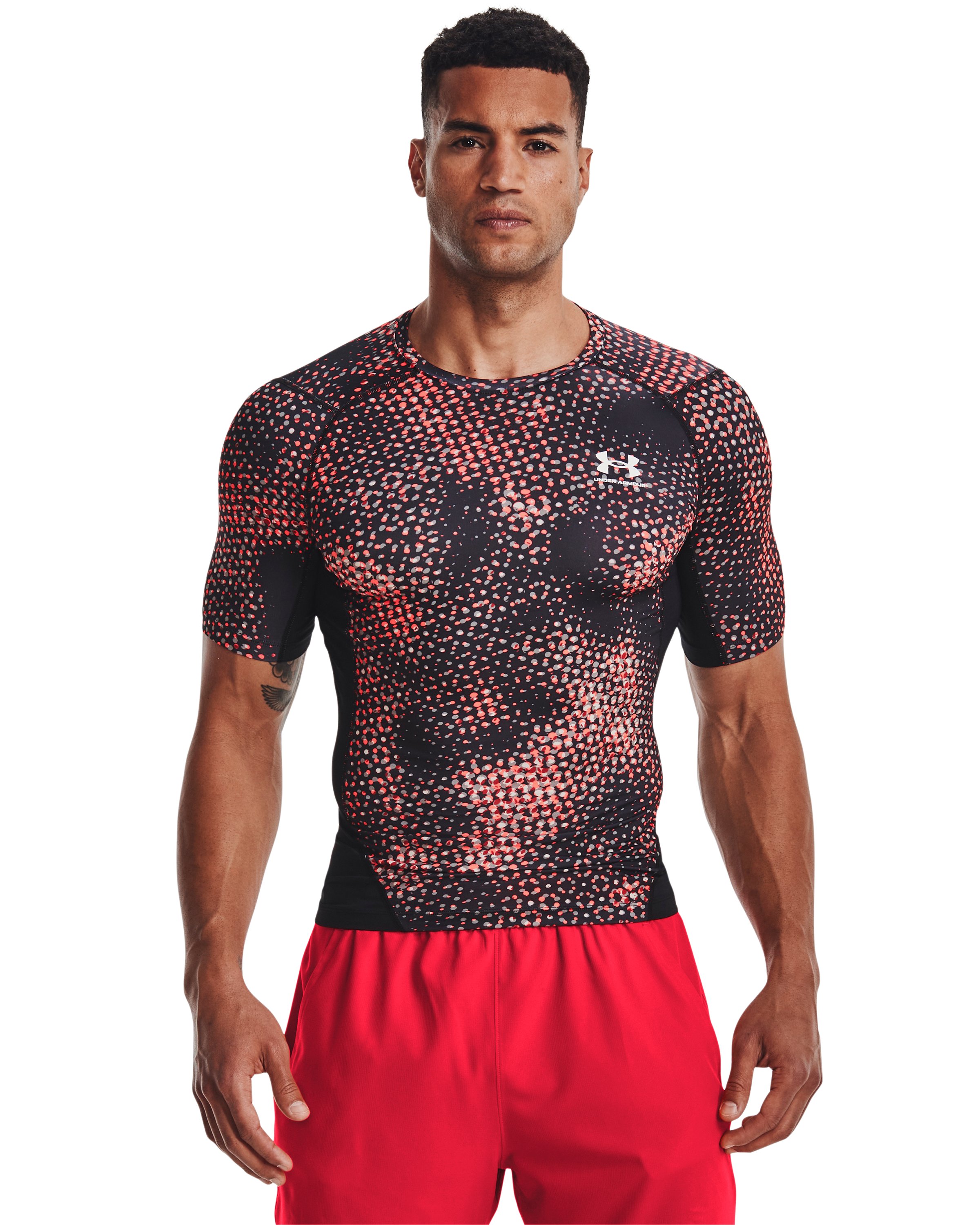 HeatGear Printed Men's Compression Short Sleeve 1