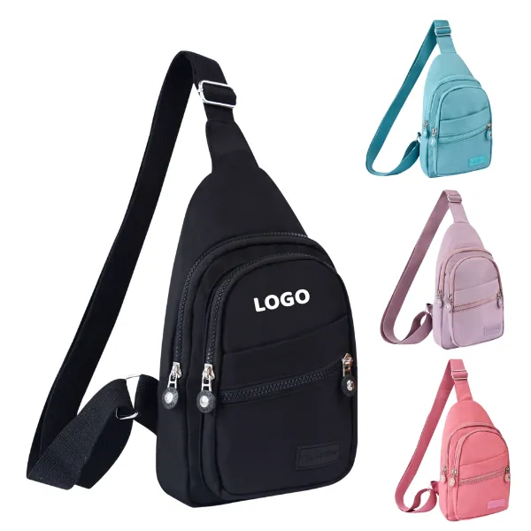 Nylon Sling Chest Bag Crossbody, Lightweight, Unisex 2