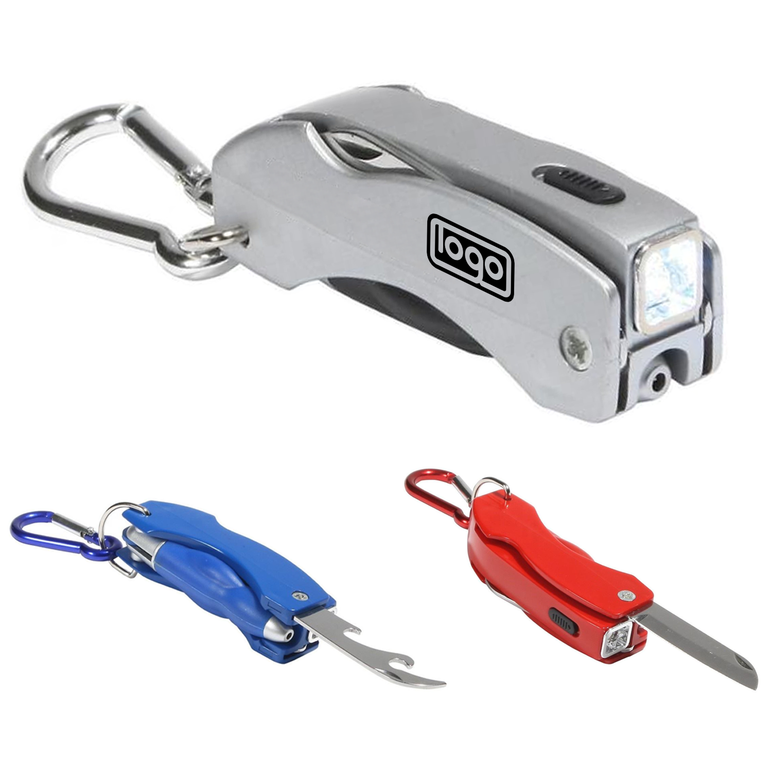 4-in-1 Multifunction LED Bottle Opener Folding Knife 2