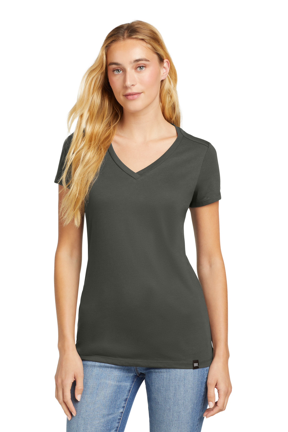 New Era Women's Heritage Blend V-Neck Tee. LNEA101 57