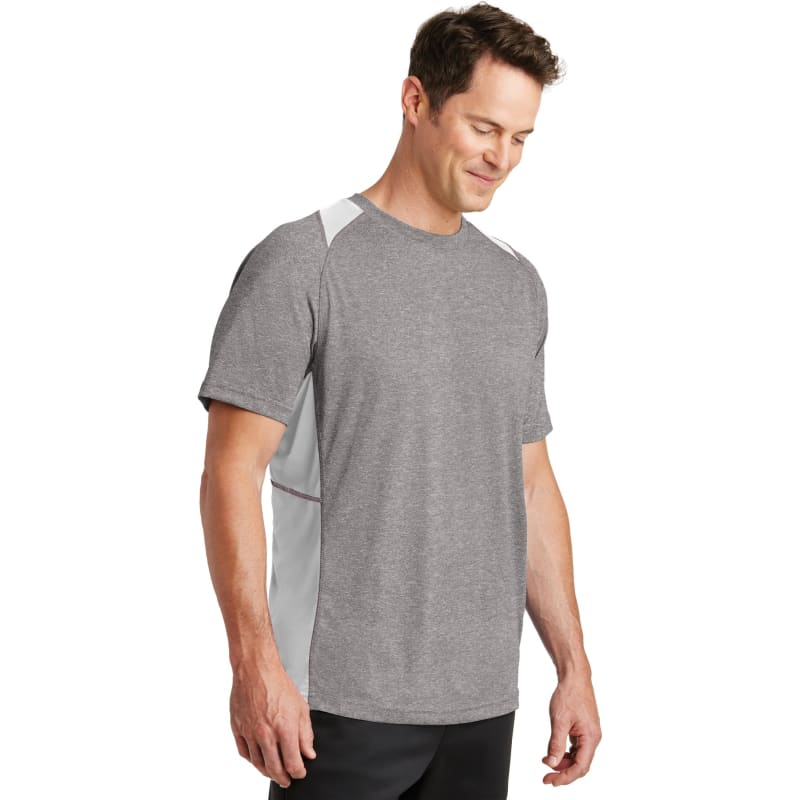 Sport-Tek Heather Colorblock Contender Tee. 30