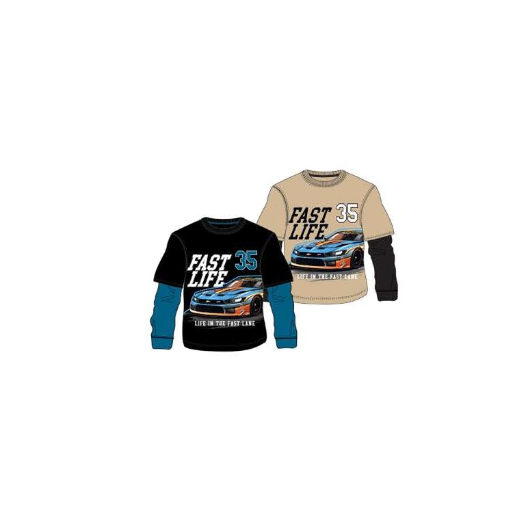 Boys' Double Sleeved T-Shirt Assorted 2-4 2