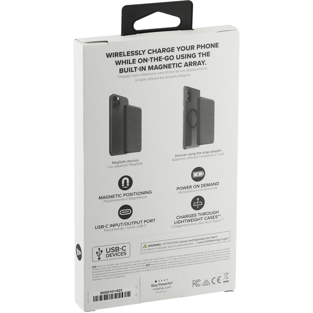 mophie® Snap+ Mini 5000 mAh Wireless Power Bank 12
