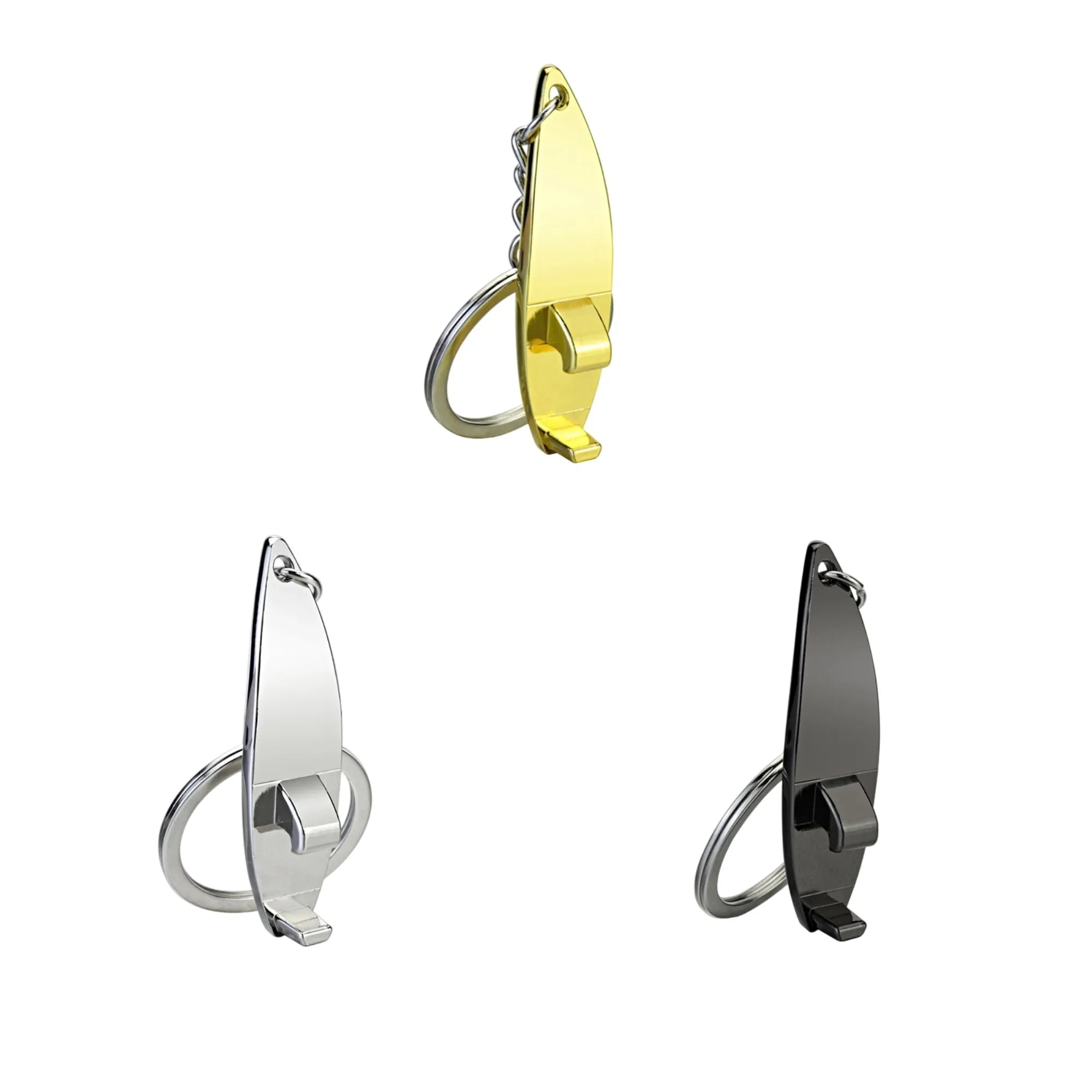 Surfboard Shaped Bottle Opener Keychain 5