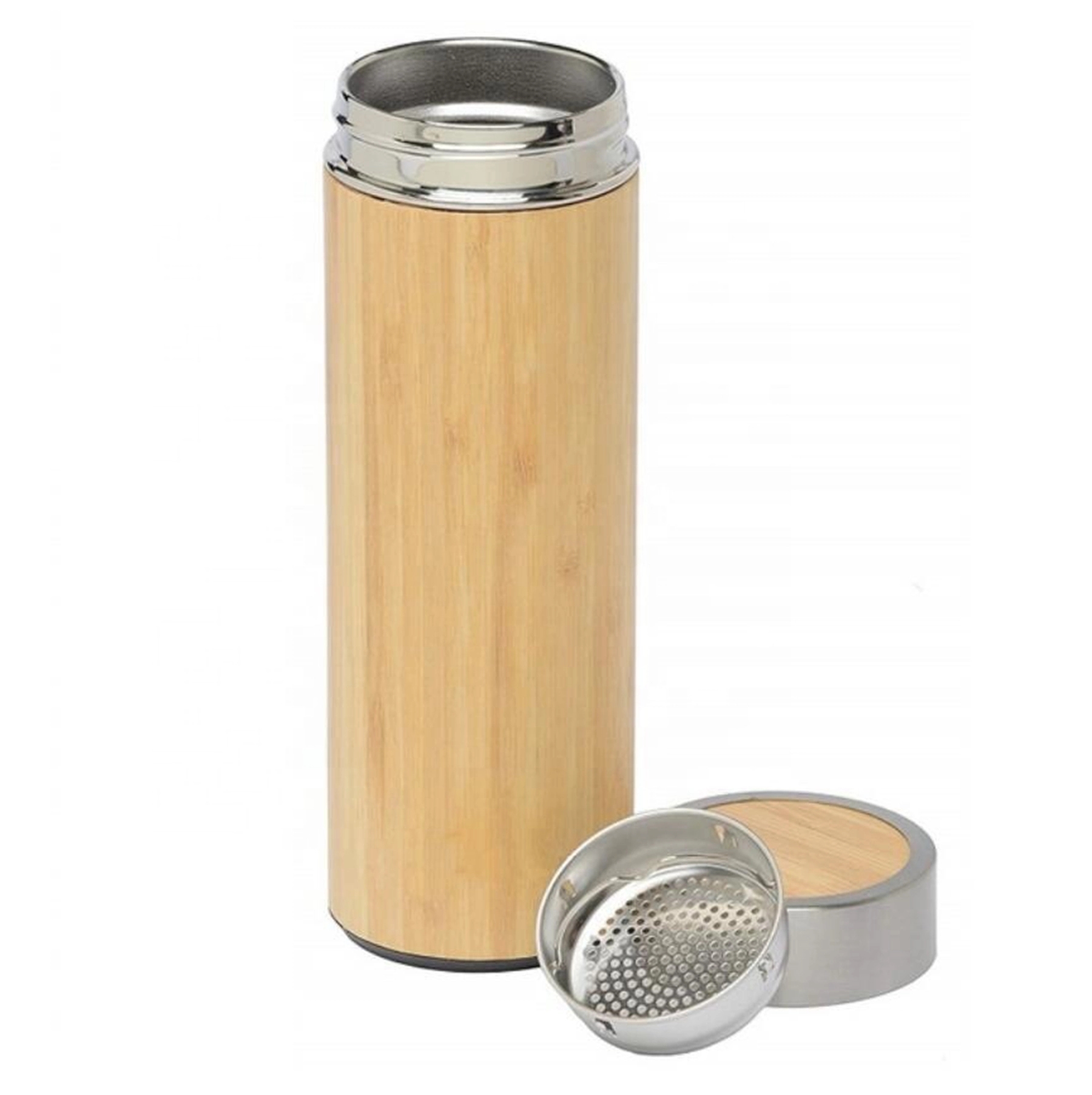 17 Oz. Vacuum-Sealed Bamboo Water Bottle, custom water bottle with logo imprint 2
